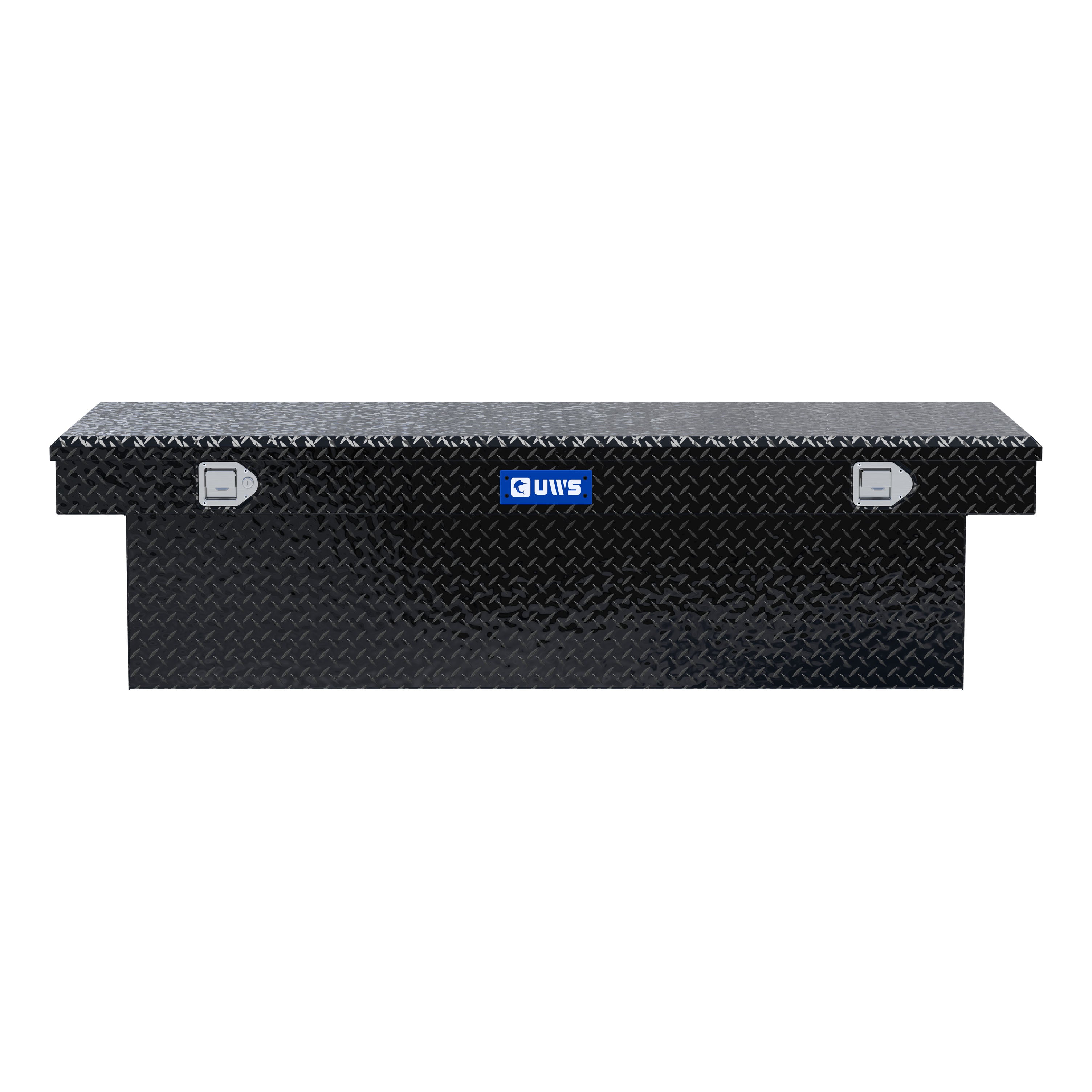 UWS TBSD-72-LBTA-B Gloss Black Aluminum 72" Deep Extra-Wide Crossover Truck Tool Box