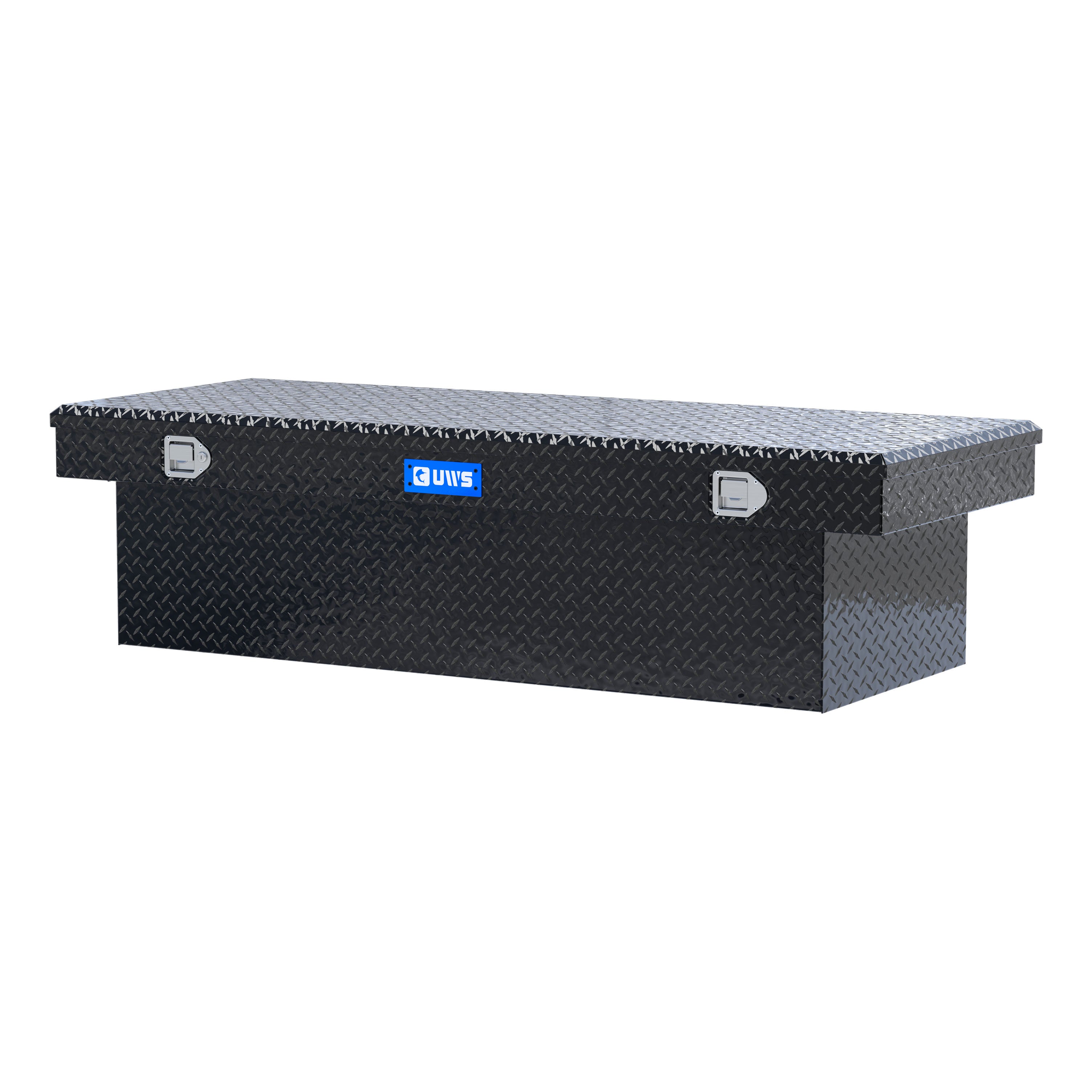 UWS TBSD-72-LBTA-B Gloss Black Aluminum 72" Deep Extra-Wide Crossover Truck Tool Box