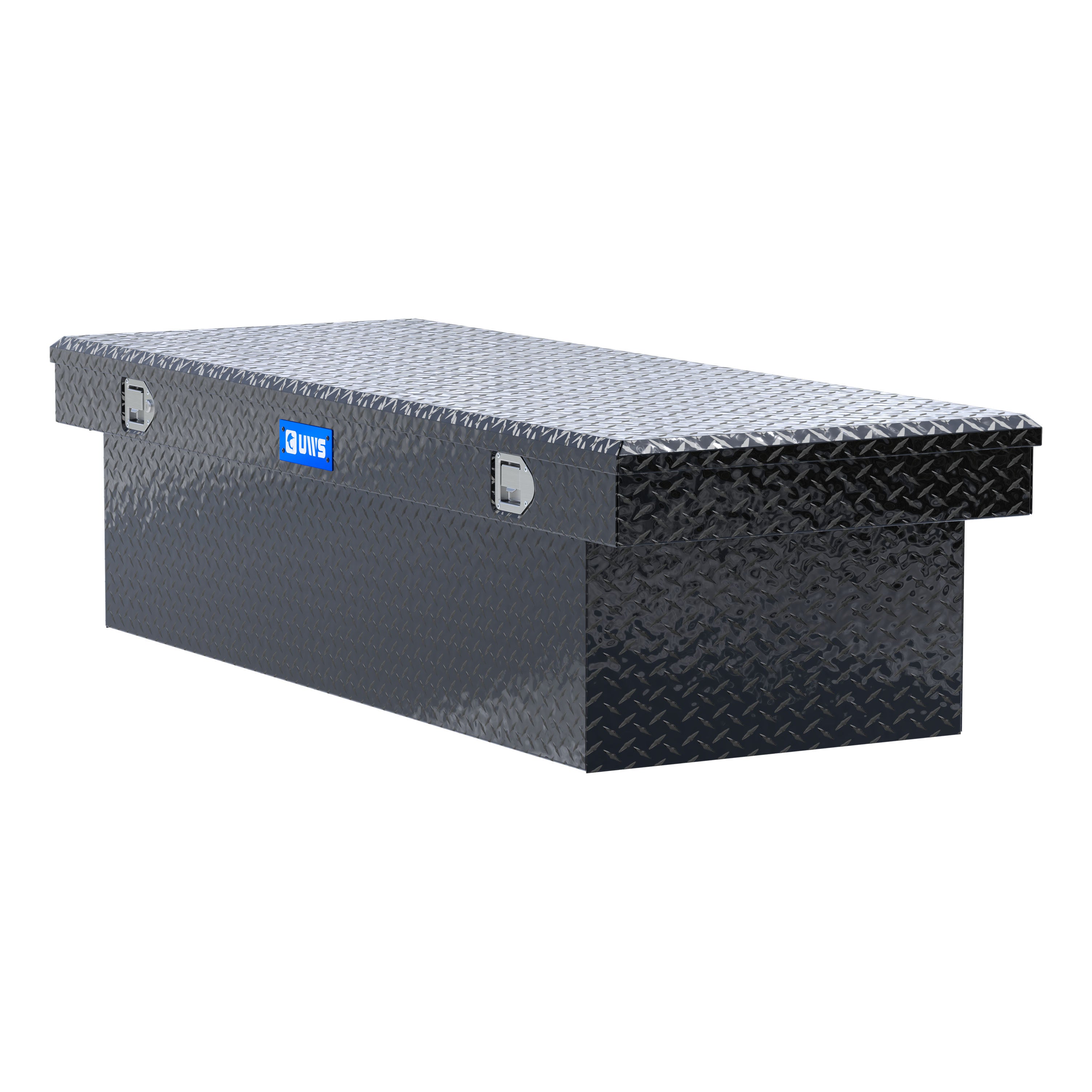 UWS TBSD-72-LBTA-B Gloss Black Aluminum 72" Deep Extra-Wide Crossover Truck Tool Box