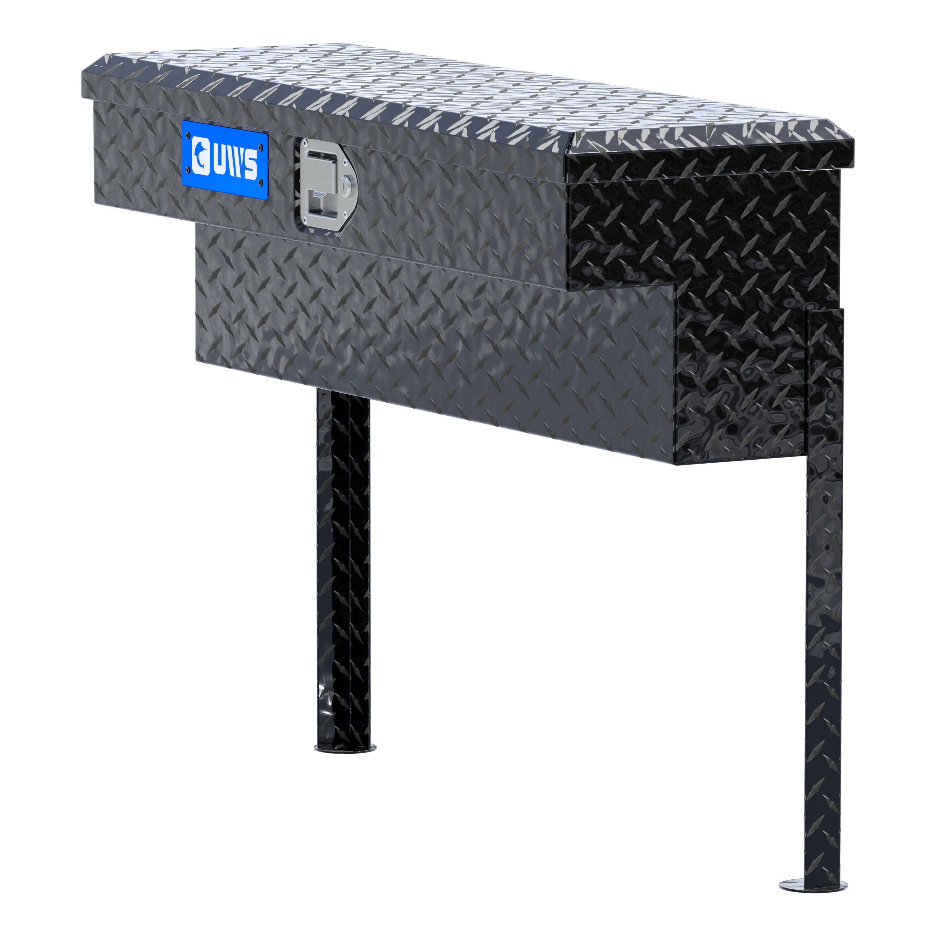 UWS TBSM-36-BLK Gloss Black Aluminum 36" Truck Side Tool Box (LTL Shipping Only)