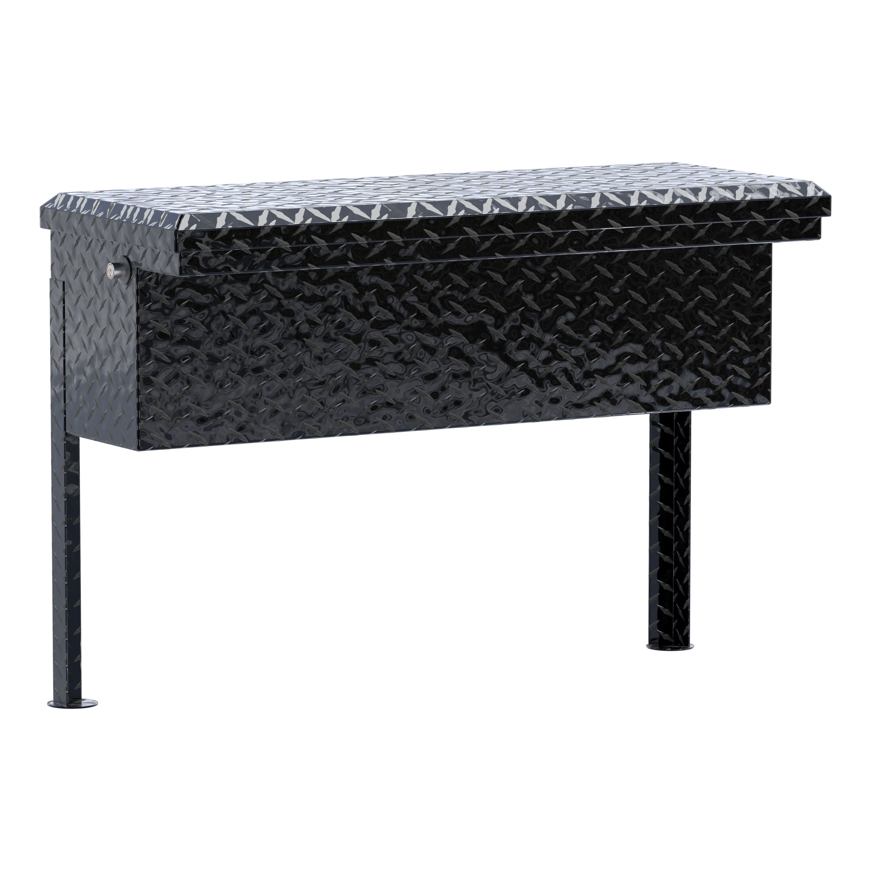 UWS TBSM-36-LP-BLK Gloss Black Aluminum 36" Truck Side Tool Box, Low Profile (LTL Shipping Only)