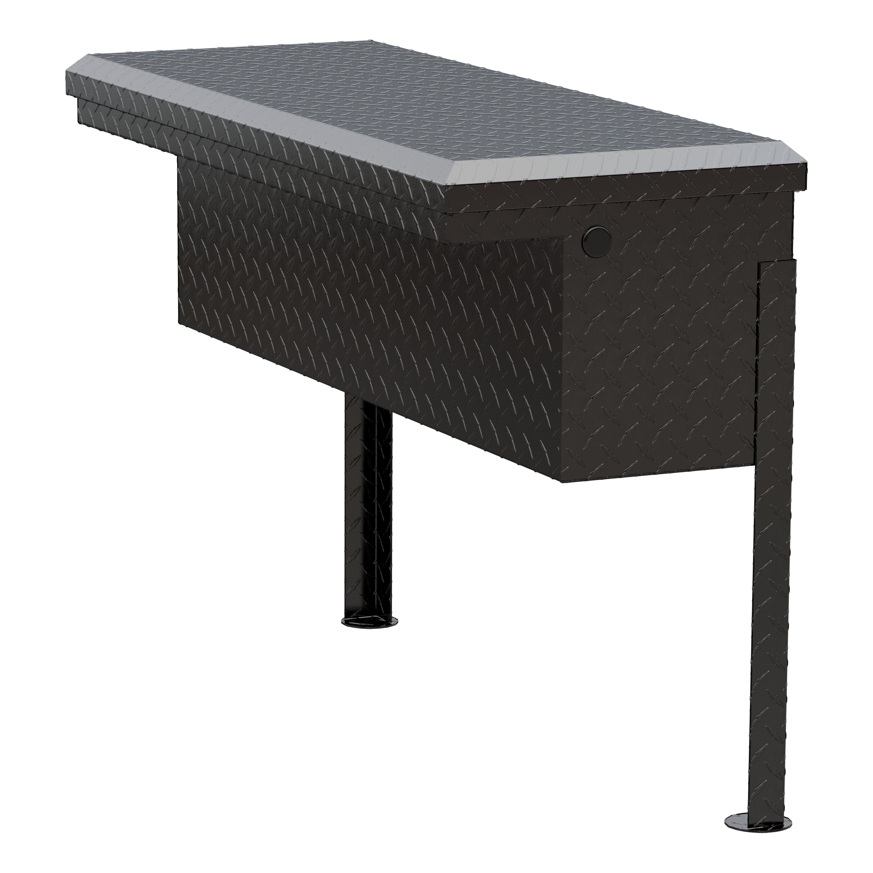 UWS TBSM-36-LP-BLK Gloss Black Aluminum 36" Truck Side Tool Box, Low Profile (LTL Shipping Only)