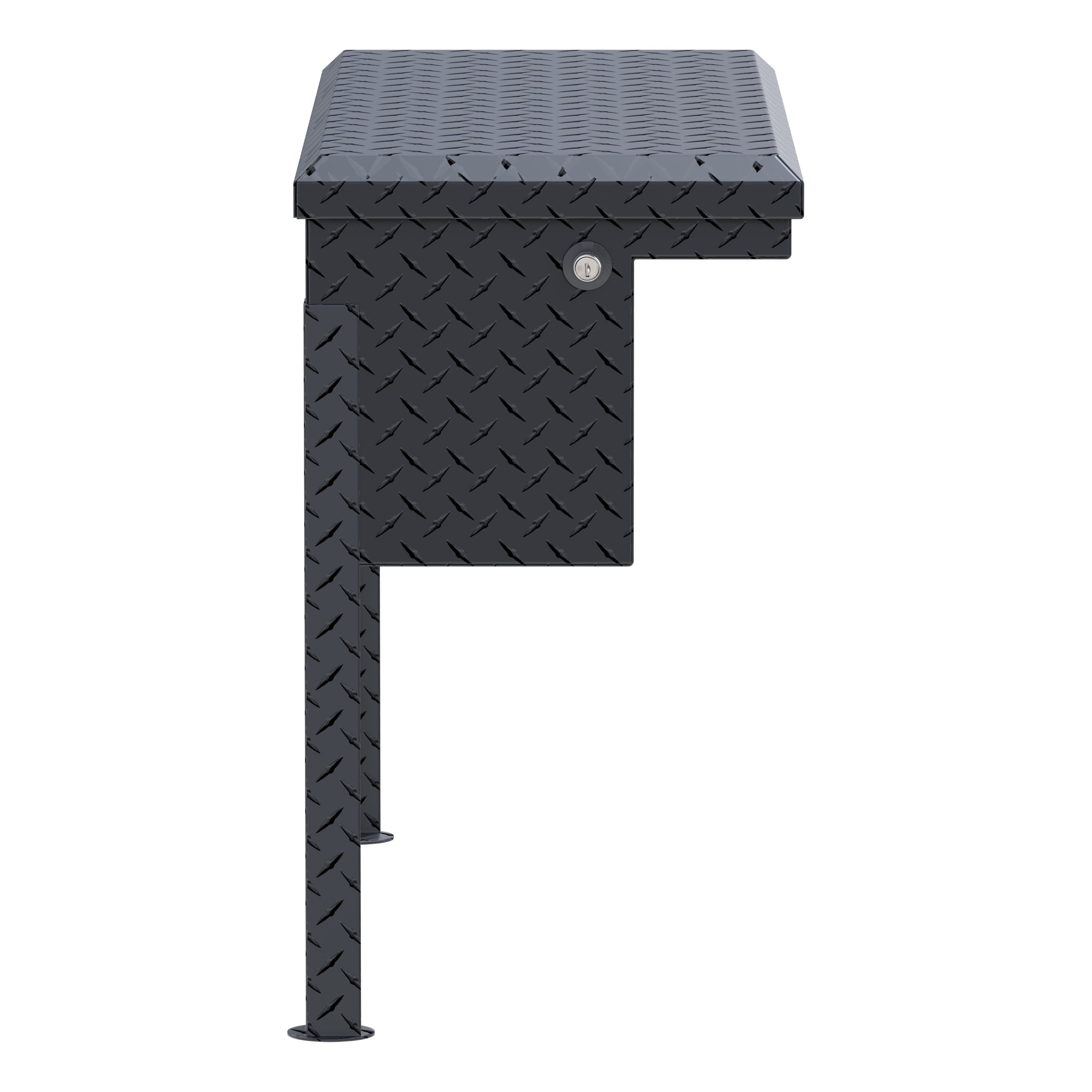 UWS TBSM-36-LP-MB Matte Black Aluminum 36" Truck Side Tool Box, Low Profile (LTL Shipping Only)