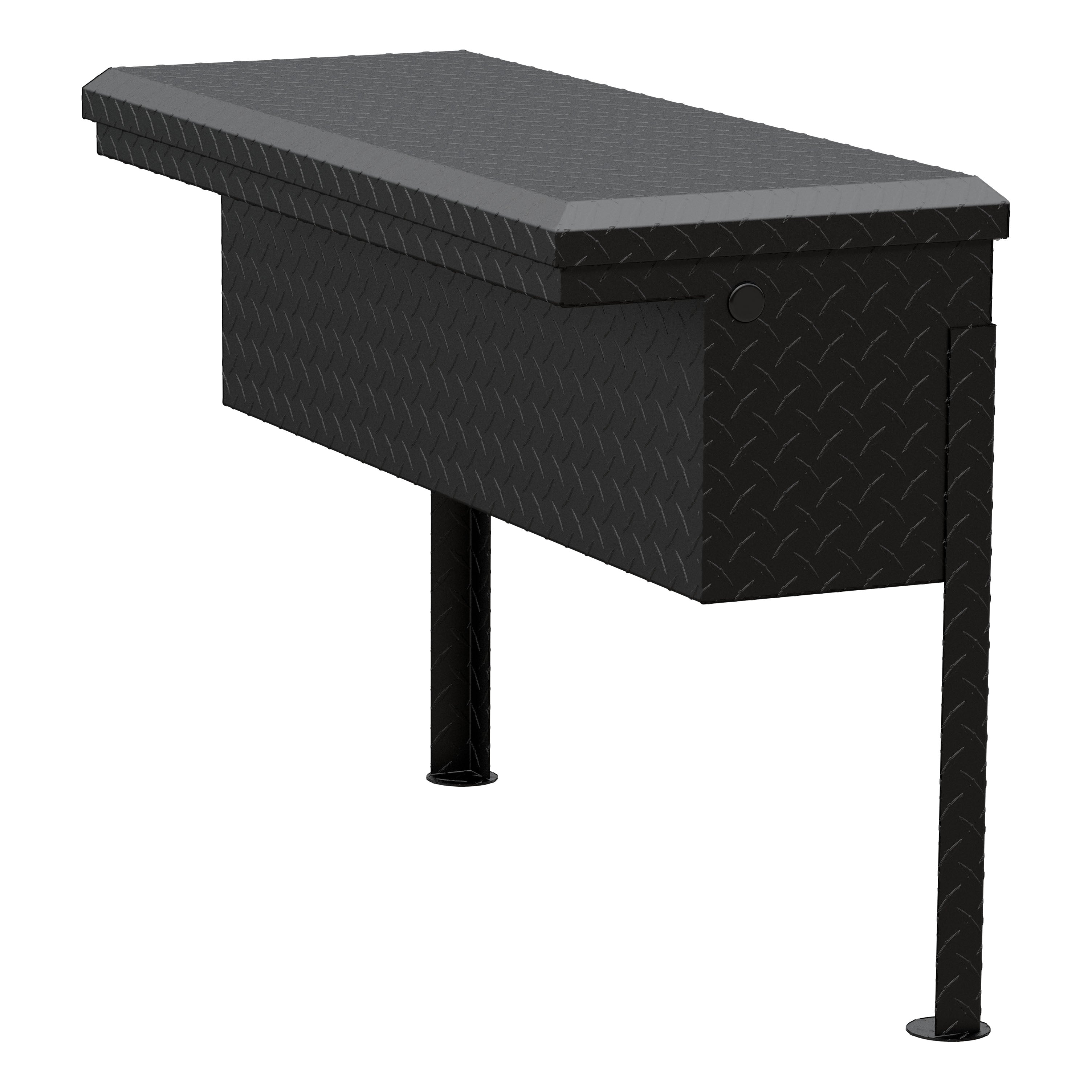 UWS TBSM-36-LP-MB Matte Black Aluminum 36" Truck Side Tool Box, Low Profile (LTL Shipping Only)