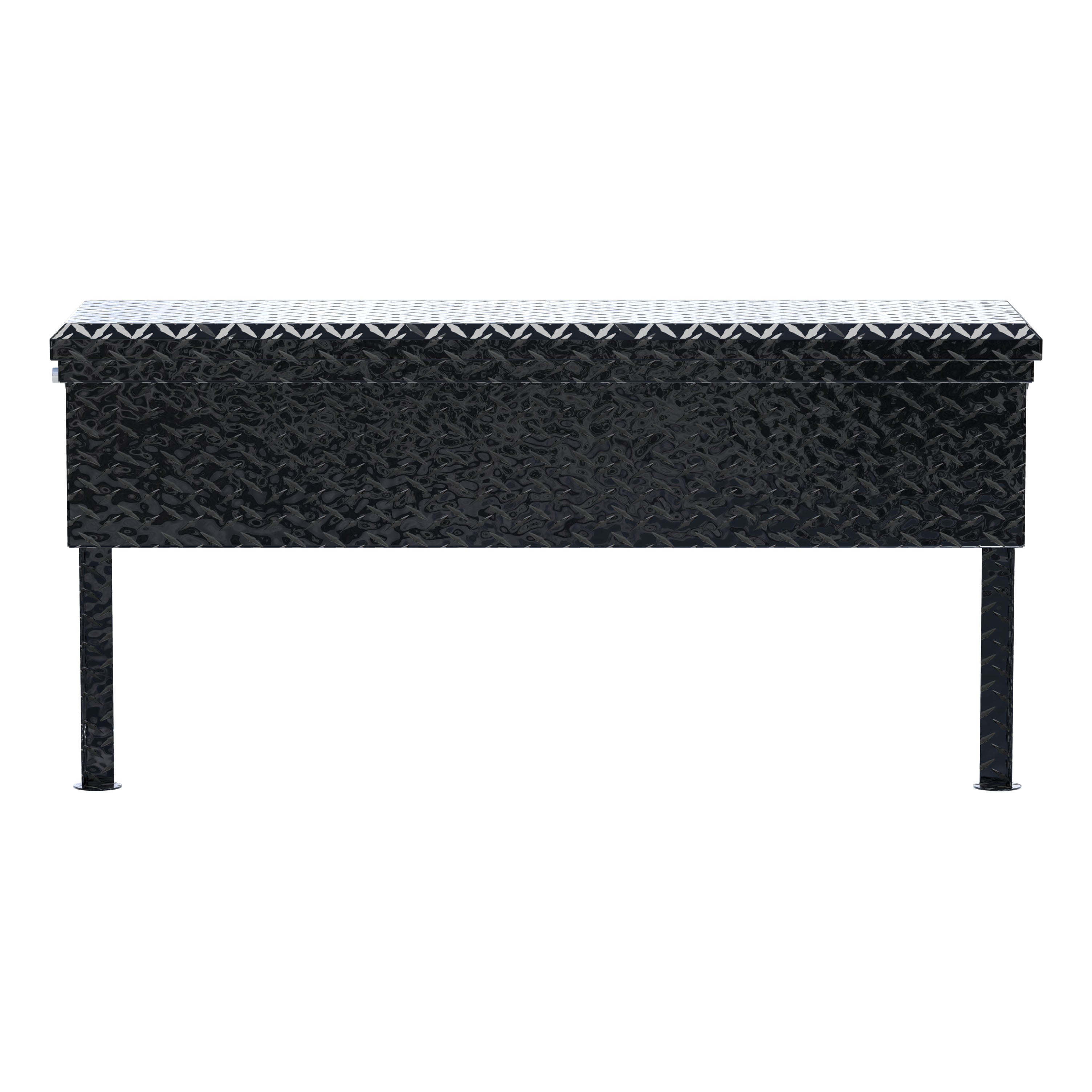 UWS TBSM-48-LP-BLK Gloss Black Aluminum 48" Truck Side Tool Box, Low Profile (LTL Shipping Only)