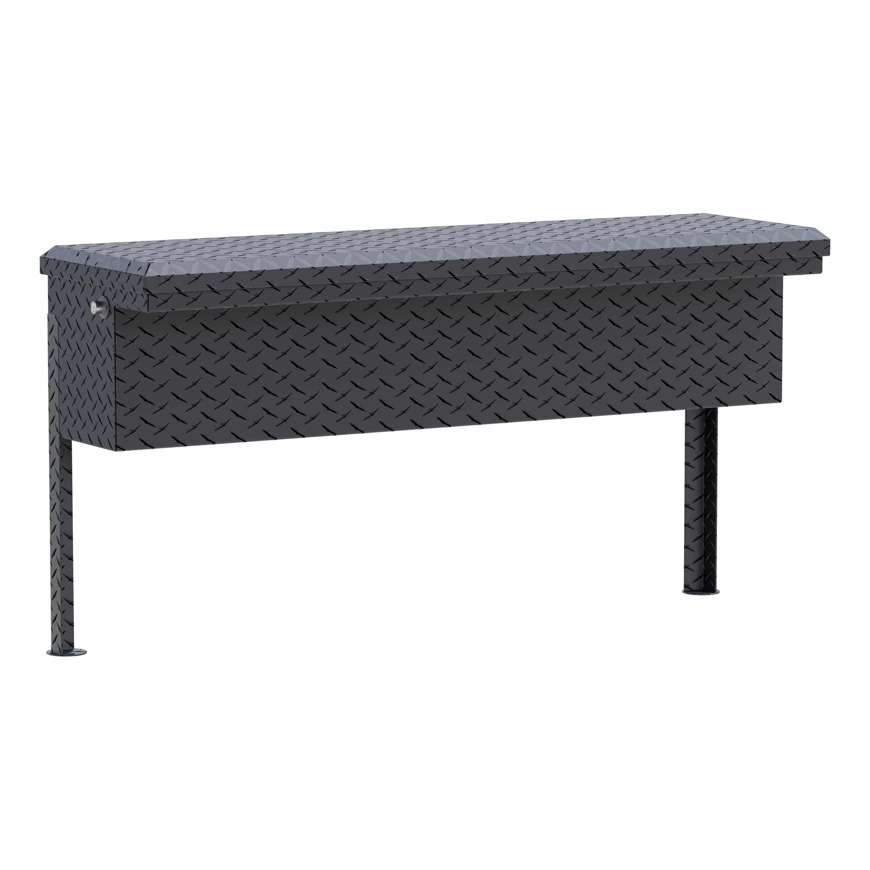 UWS TBSM-48-LP-MB Matte Black Aluminum 48" Truck Side Tool Box, Low Profile (LTL Shipping Only)