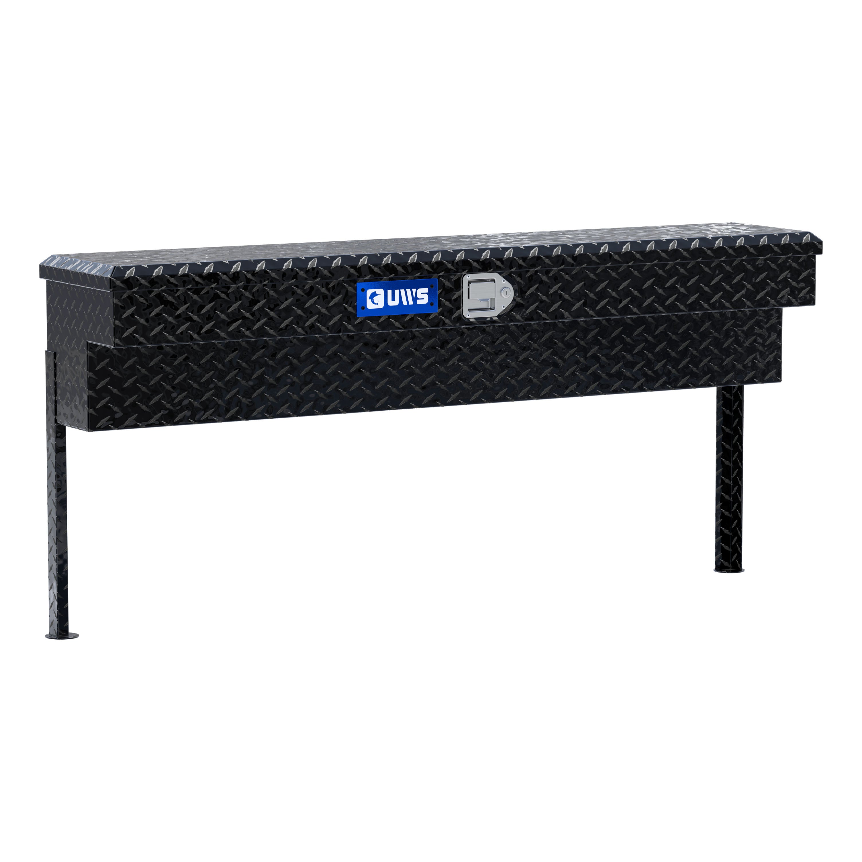 UWS TBSM-60-BLK Gloss Black Aluminum 60" Truck Side Tool Box (LTL Shipping Only)