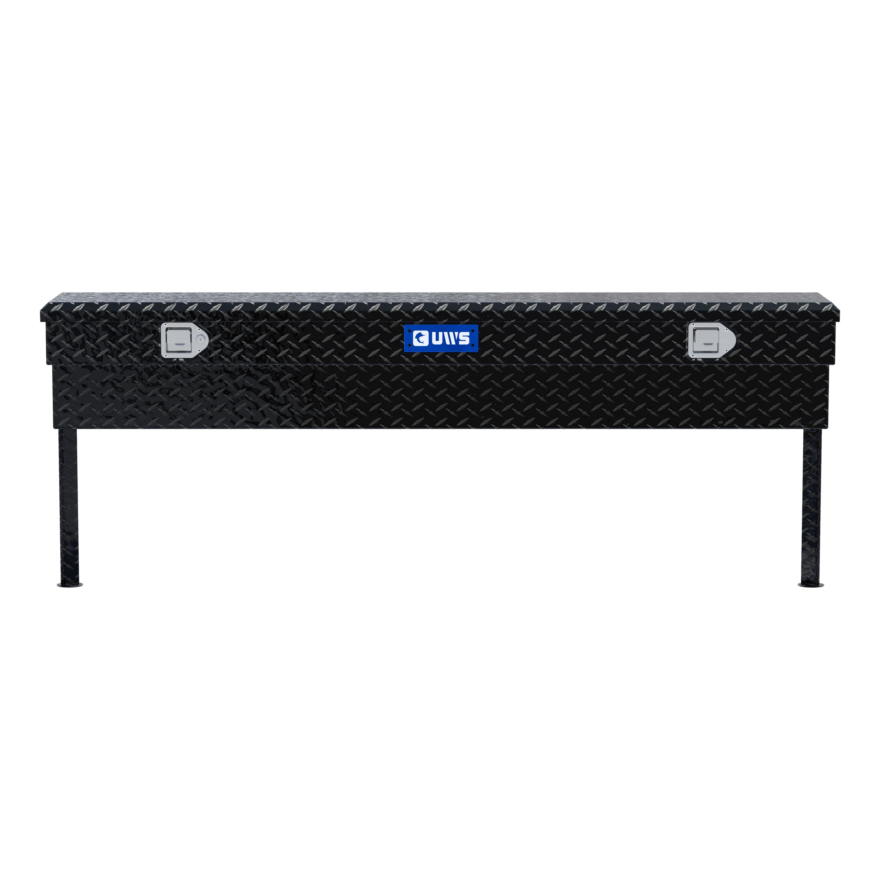 UWS TBSM-72-BLK Gloss Black Aluminum 72" Truck Side Tool Box (LTL Shipping Only)
