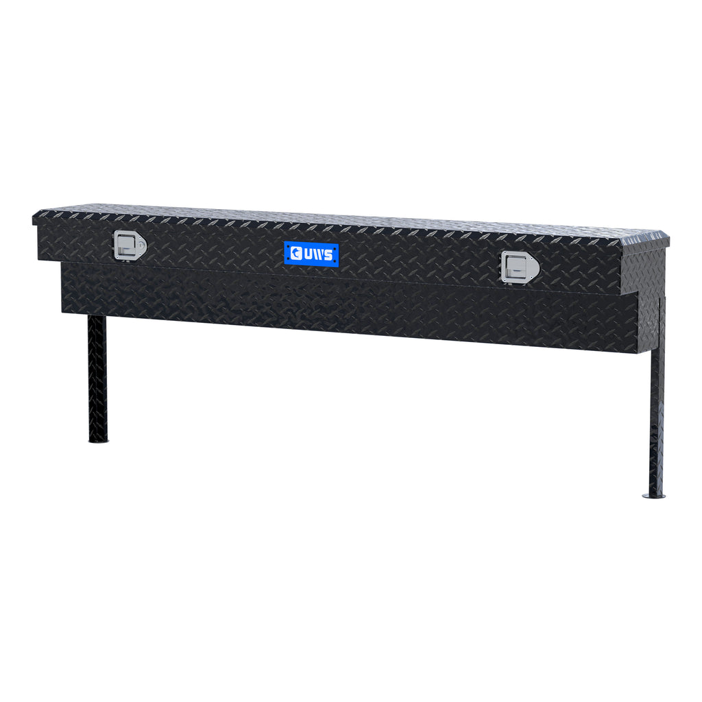 UWS TBSM-72-BLK Gloss Black Aluminum 72" Truck Side Tool Box (LTL Shipping Only)