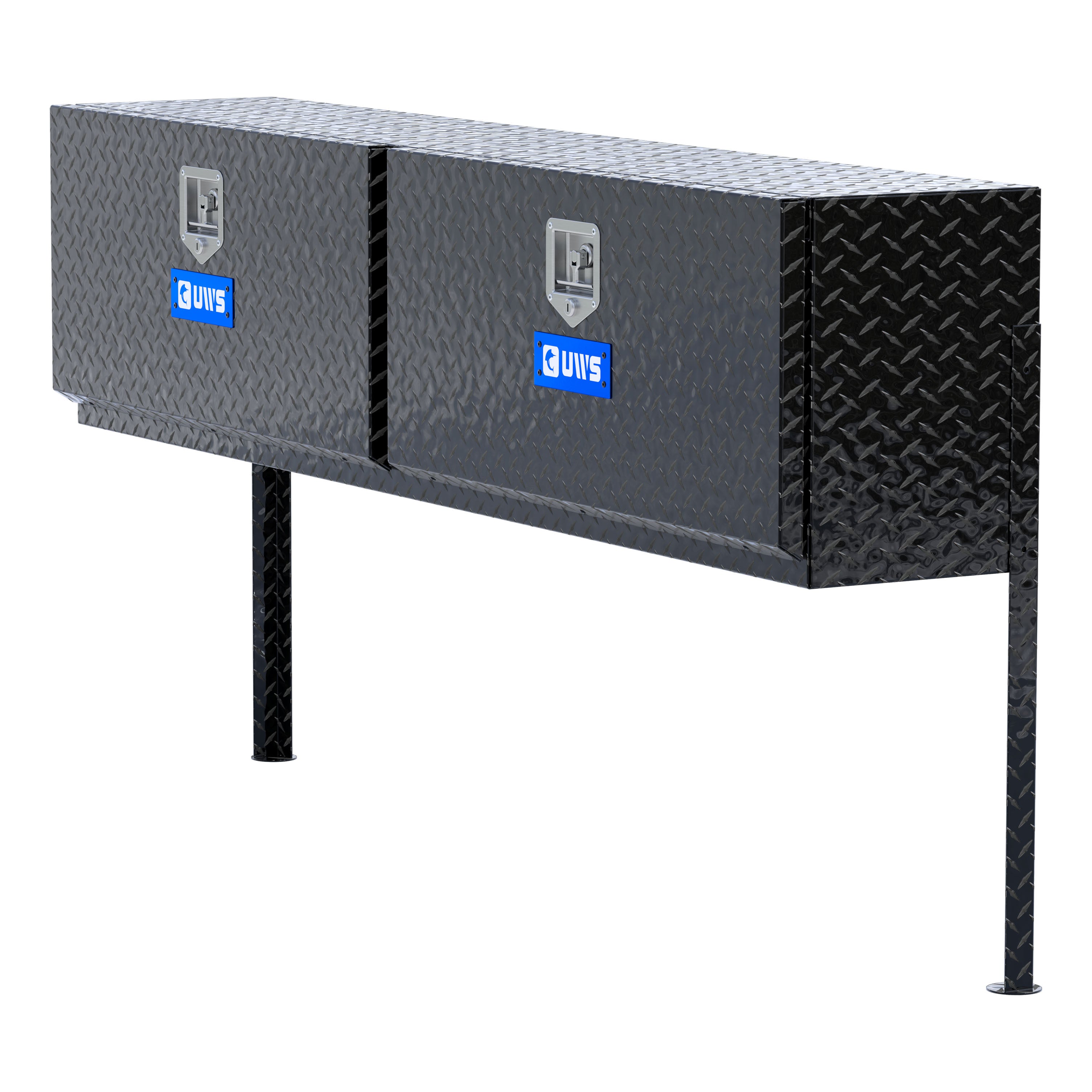 UWS TBTS-72-BLK Gloss Black Aluminum 72" Double-Door Topside Truck Tool Box (LTL Shipping Only)