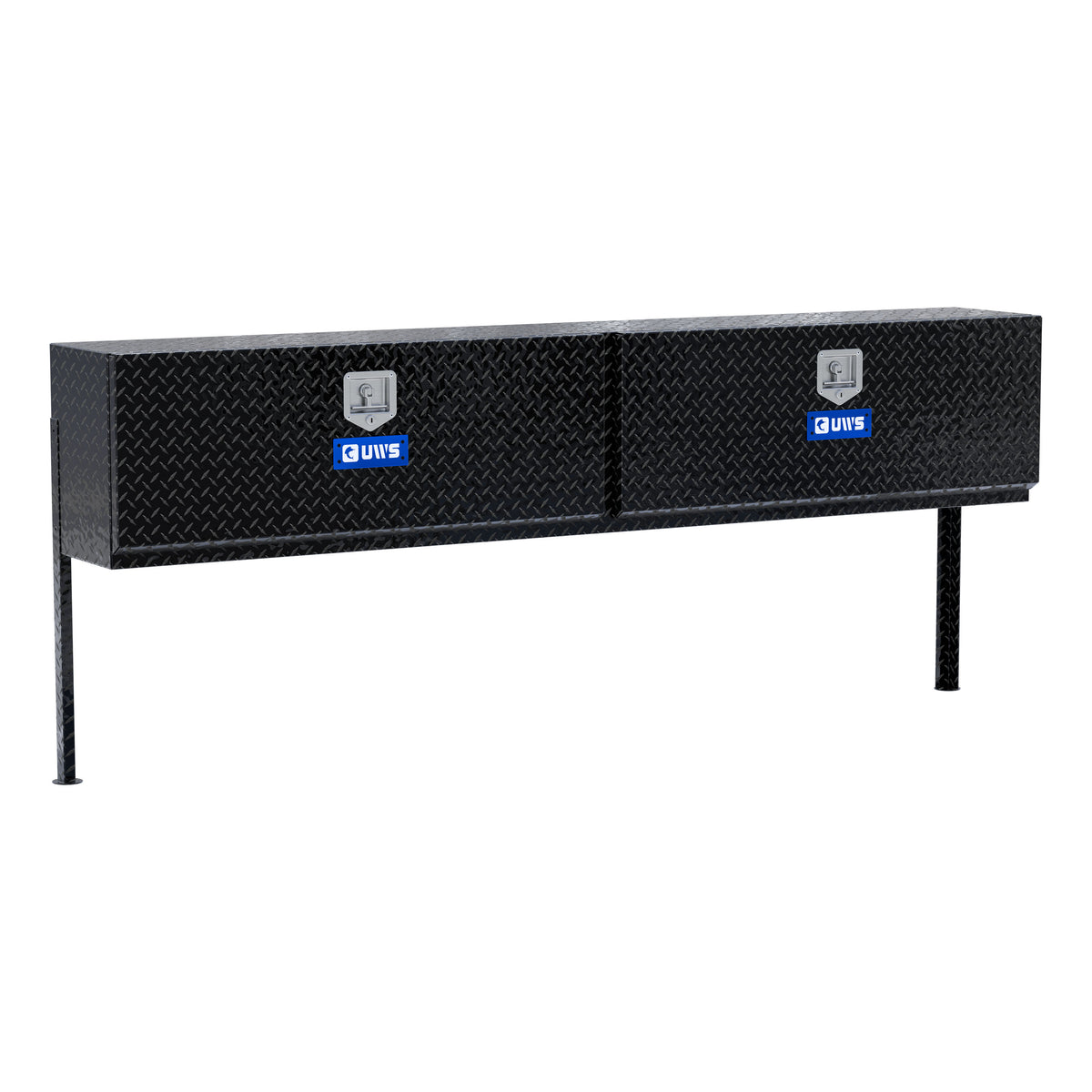 UWS TBTS-90-BLK Gloss Black Aluminum 90" Double-Door Topside Truck Tool Box