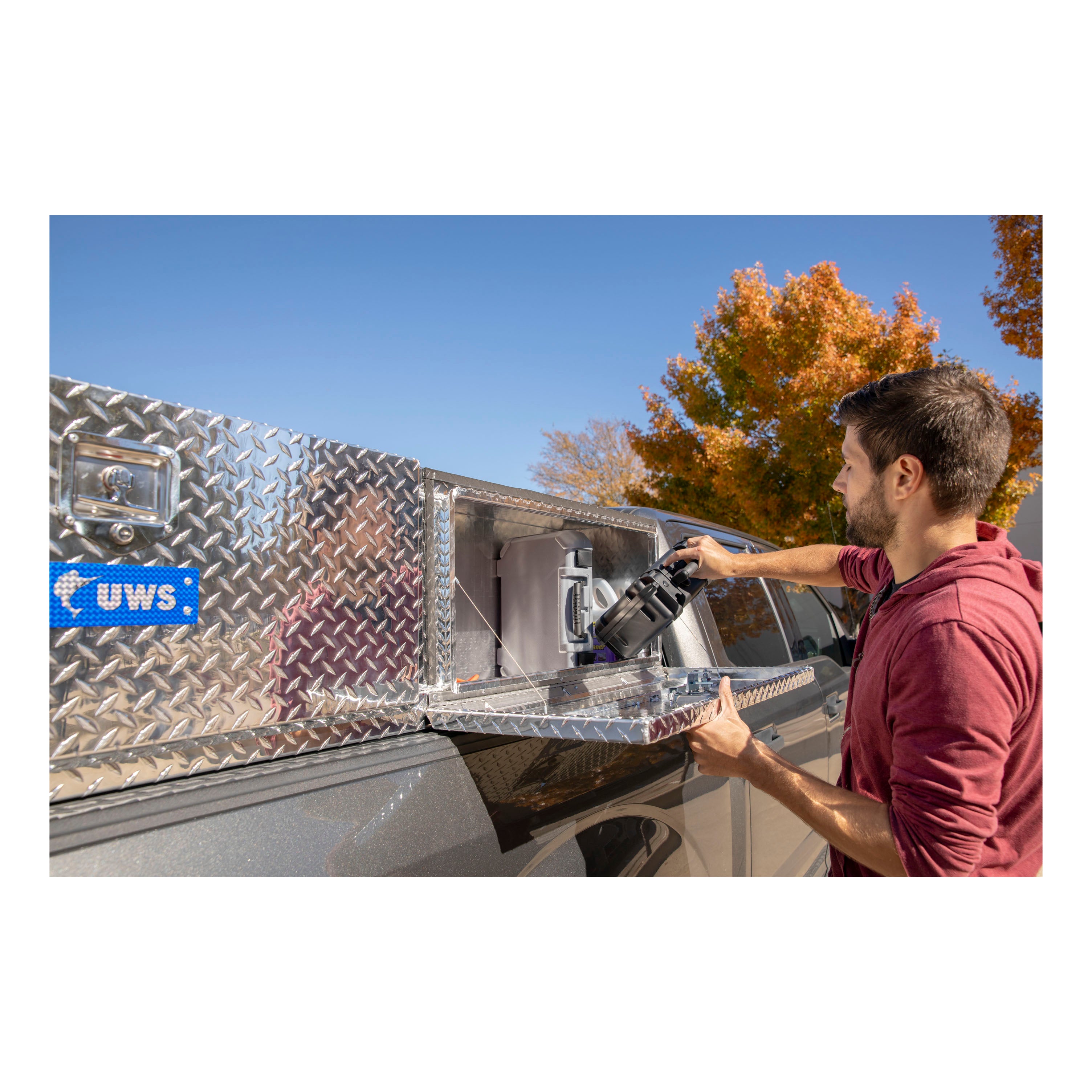 UWS TBTS-90 Bright Aluminum 90" Double-Door Topside Truck Tool Box