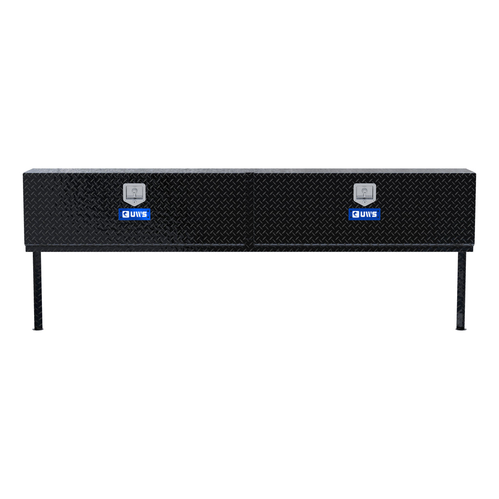 UWS TBTS-96-BLK Gloss Black Aluminum 96" Double-Door Topside Truck Tool Box