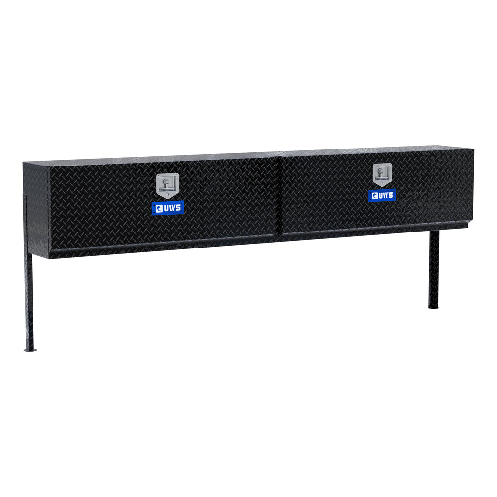 UWS TBTS-96-BLK Gloss Black Aluminum 96" Double-Door Topside Truck Tool Box