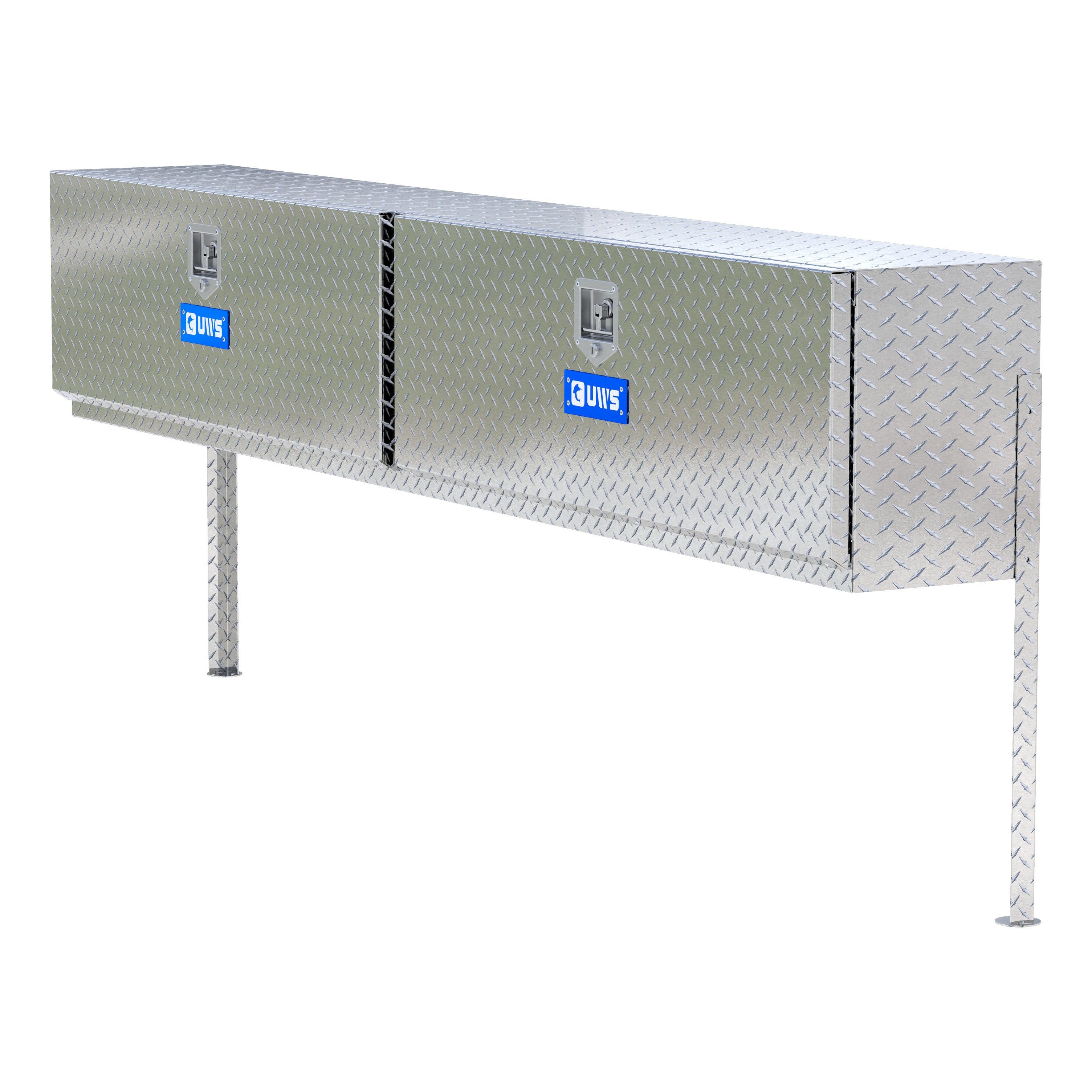 UWS TBTS-96 Bright Aluminum 96" Double-Door Topside Truck Tool Box