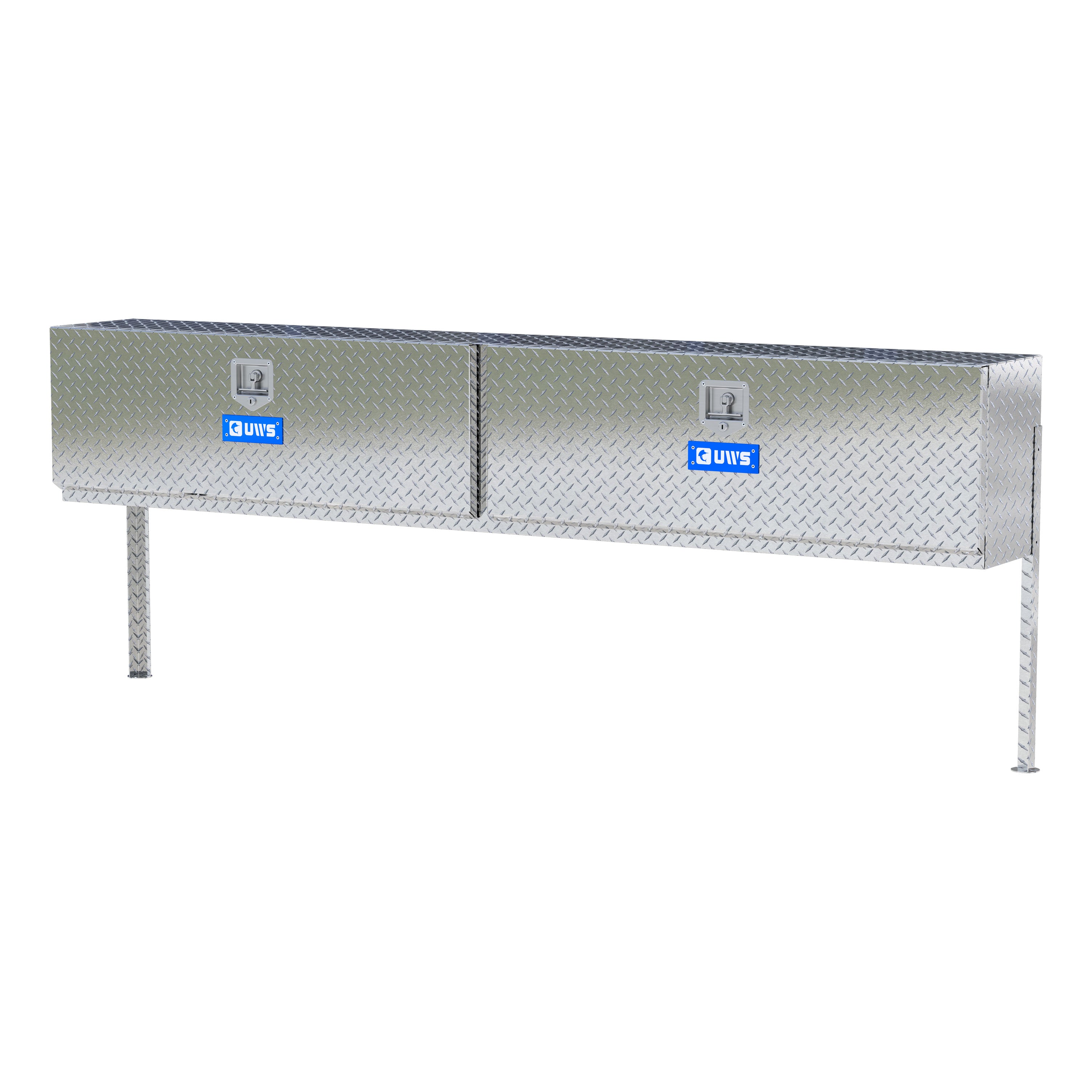 UWS TBTS-96 Bright Aluminum 96" Double-Door Topside Truck Tool Box