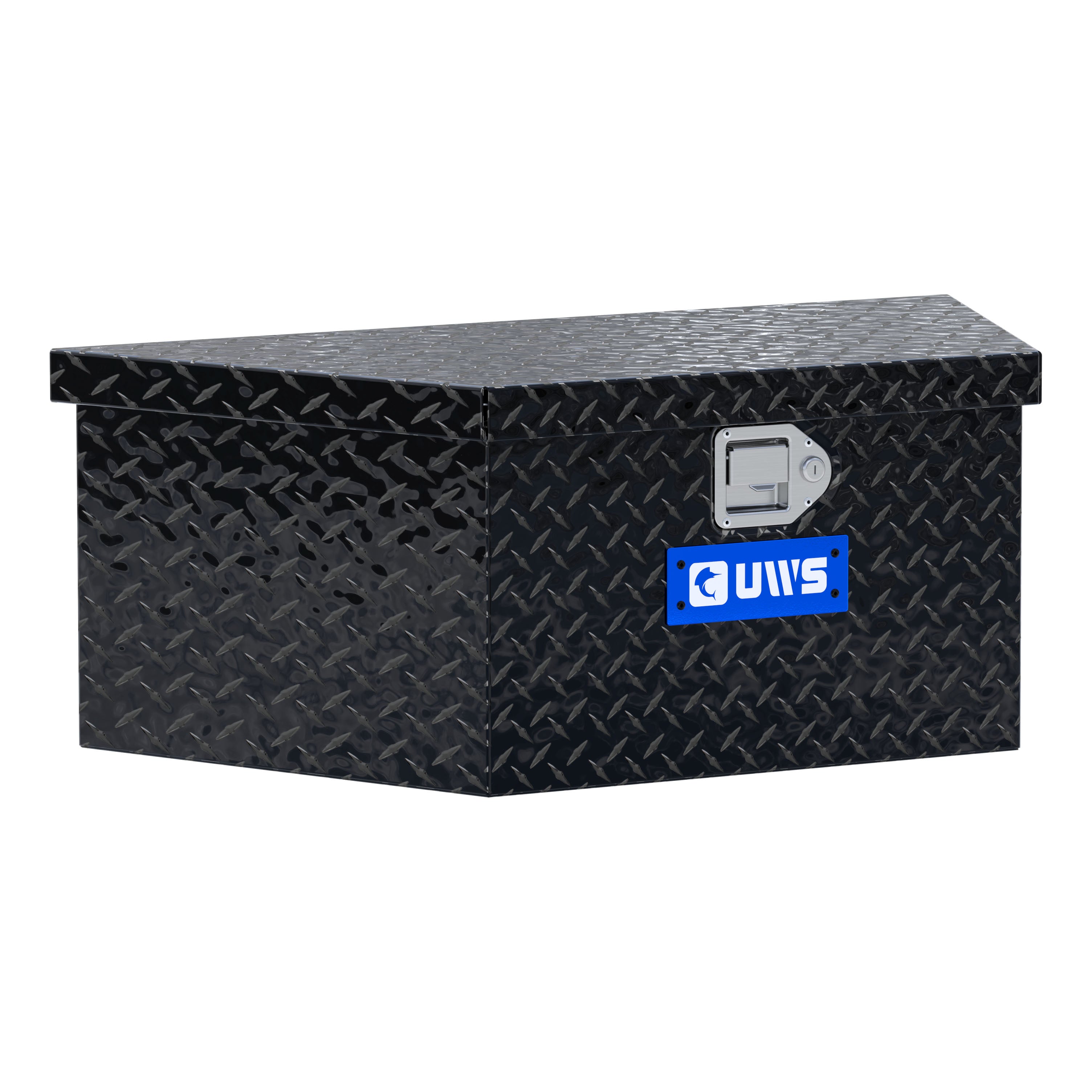 UWS TBV-34-LP-BLK Gloss Black Aluminum 34" Trailer Tongue Box with Low Profile (LTL Shipping Only)