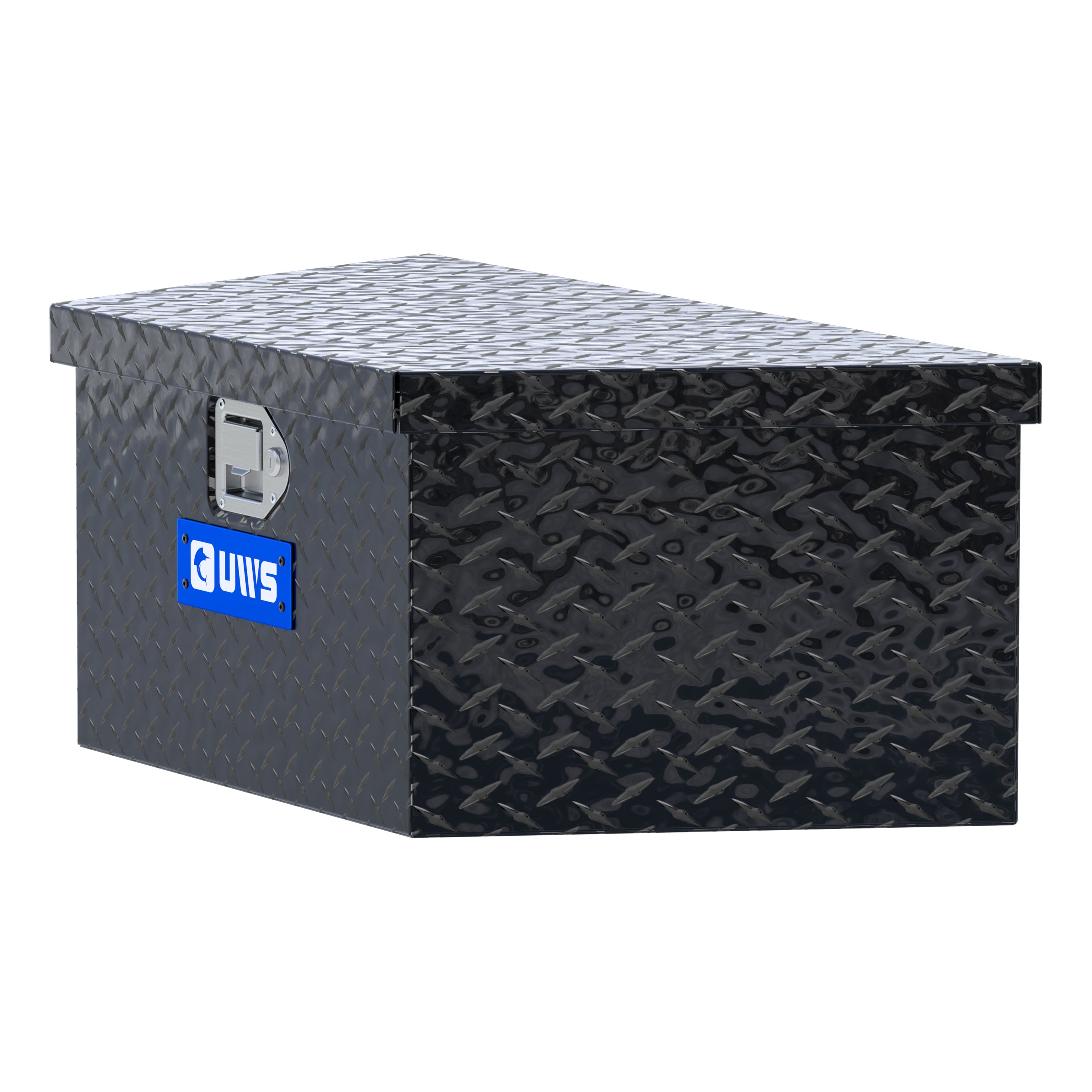 UWS TBV-34-LP-BLK Gloss Black Aluminum 34" Trailer Tongue Box with Low Profile (LTL Shipping Only)