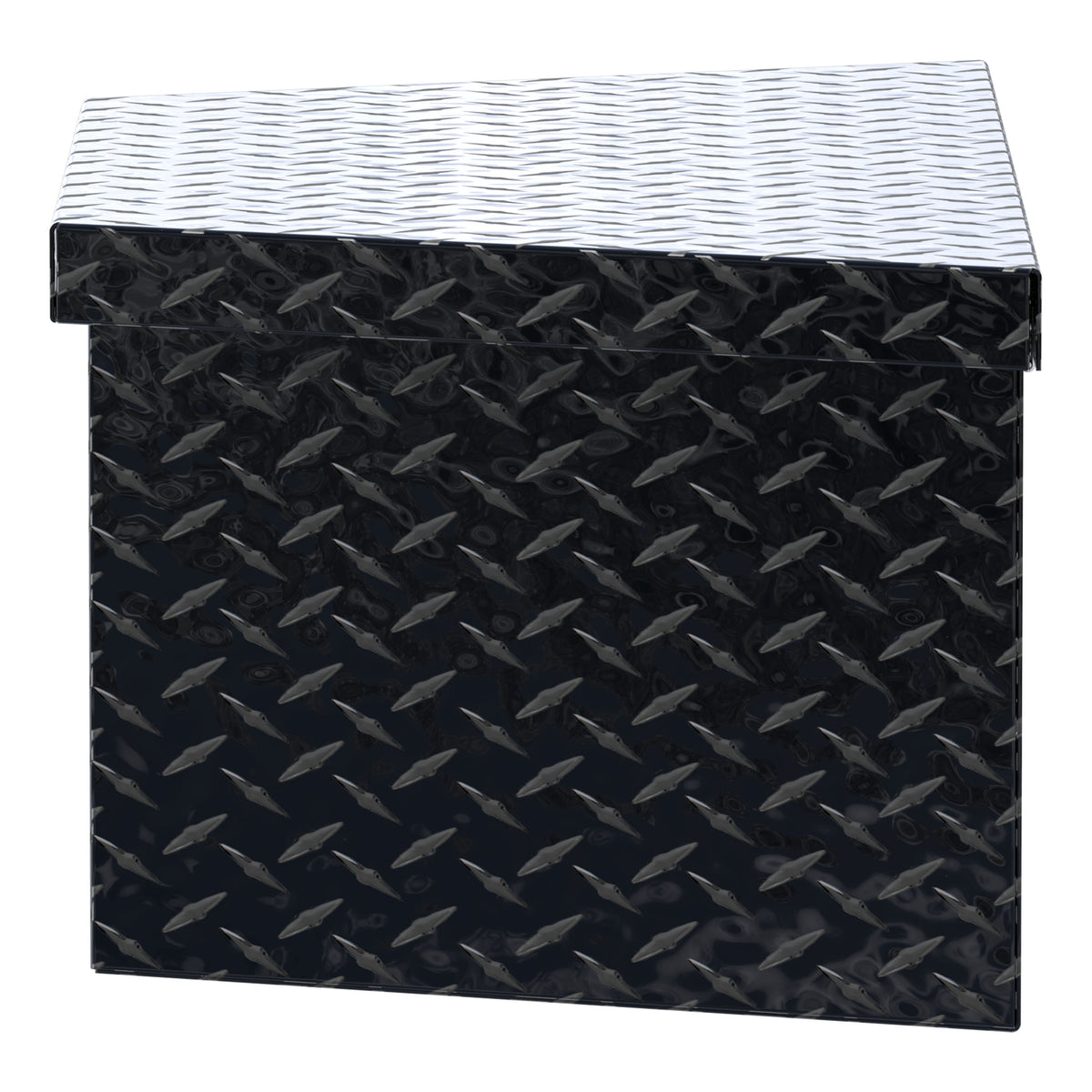 UWS TBV-34-LP-BLK Gloss Black Aluminum 34" Trailer Tongue Box with Low Profile (LTL Shipping Only)