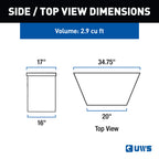 UWS TBV-34-LP Bright Aluminum 34" Trailer Tongue Box with Low Profile (LTL Shipping Only)