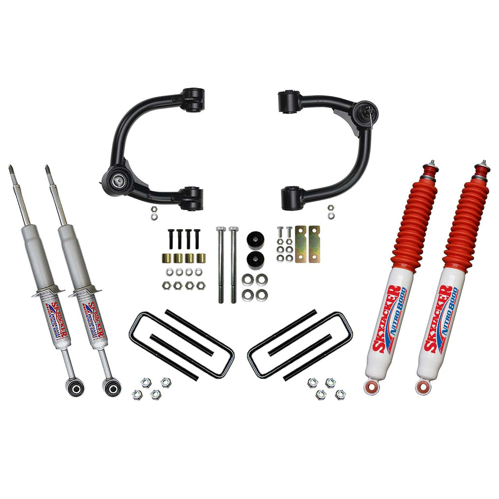 3 Inch Upper Control Arm Suspension Lift System with Front Struts Rear Leaf Springs and Rear Nitro Shocks 16-22 Toyota Tacoma Skyjacker