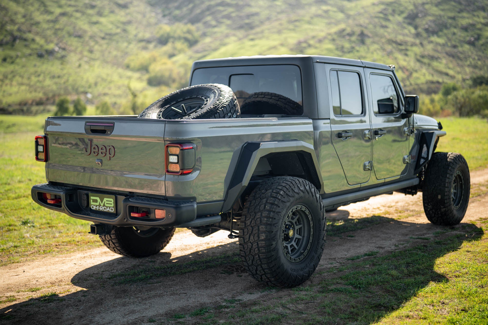 2020 2025 Jeep Gladiator JT Adjustable In Bed Tire Carrier DV8 Offroad