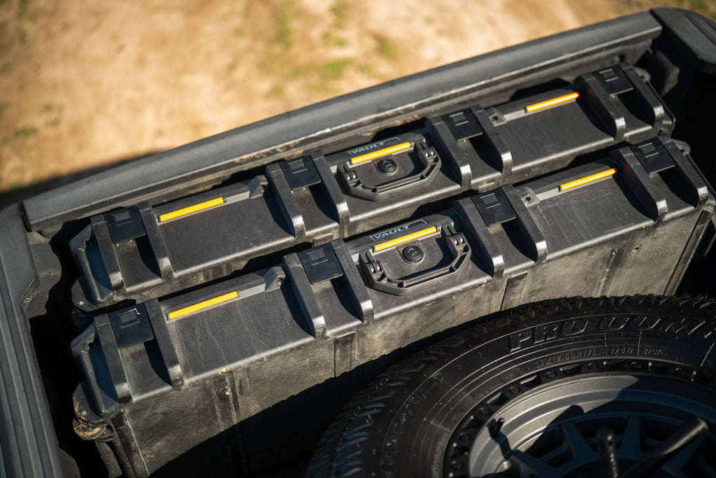 2020 2025 Jeep Gladiator JT Adjustable In Bed Tire Carrier DV8 Offroad