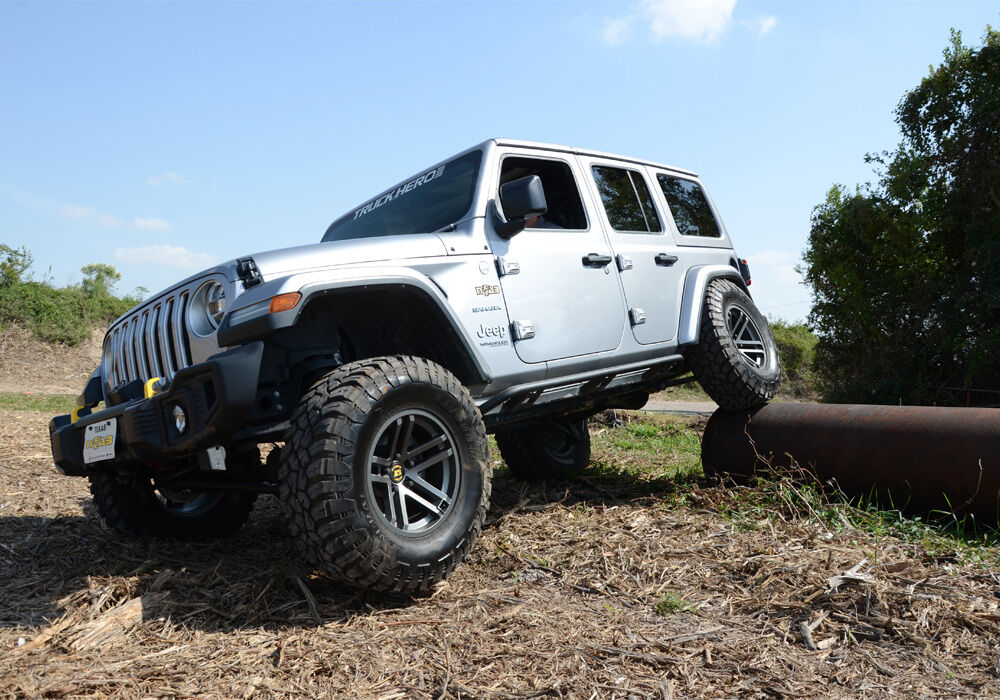 TrailSlider Step System Cab Length (2 Steps per Side) 2020-2025 Jeep Gladiator Textured Black NFab