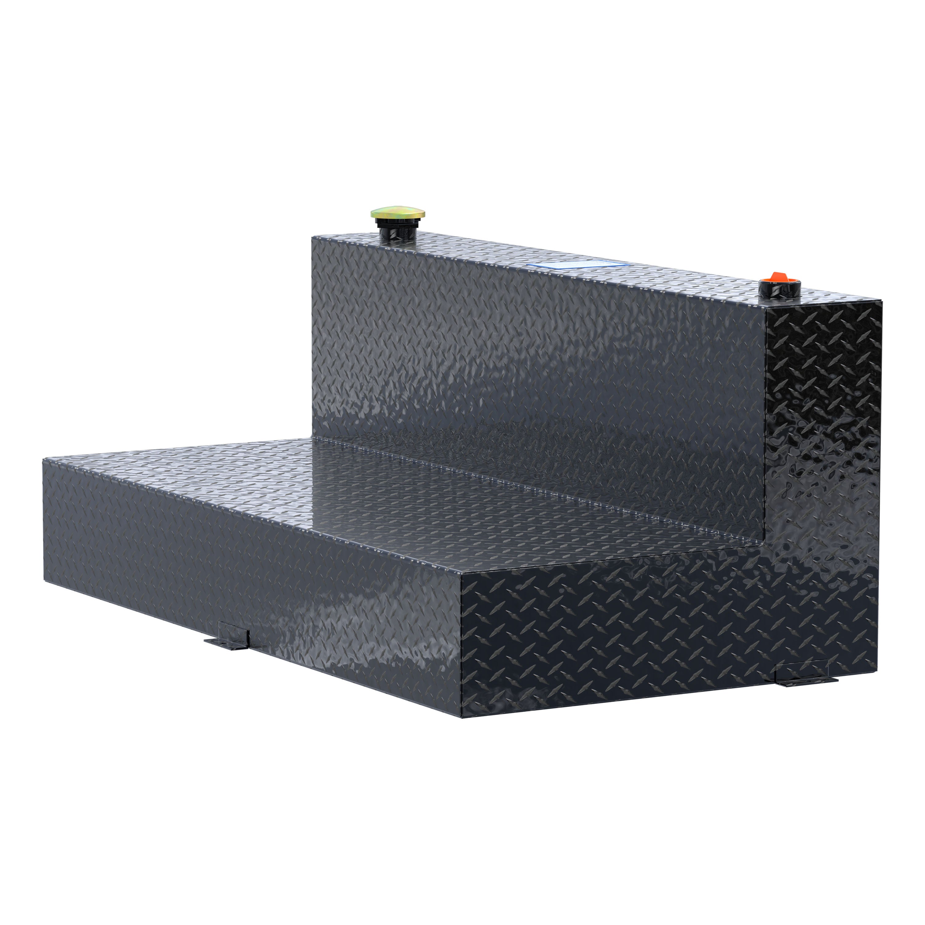 UWS TT-100-L-T-P-B Gloss Black 100-Gallon L-Shape Aluminum Transfer Tank