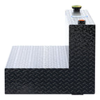 UWS TT-100-L-T-P-B Gloss Black 100-Gallon L-Shape Aluminum Transfer Tank