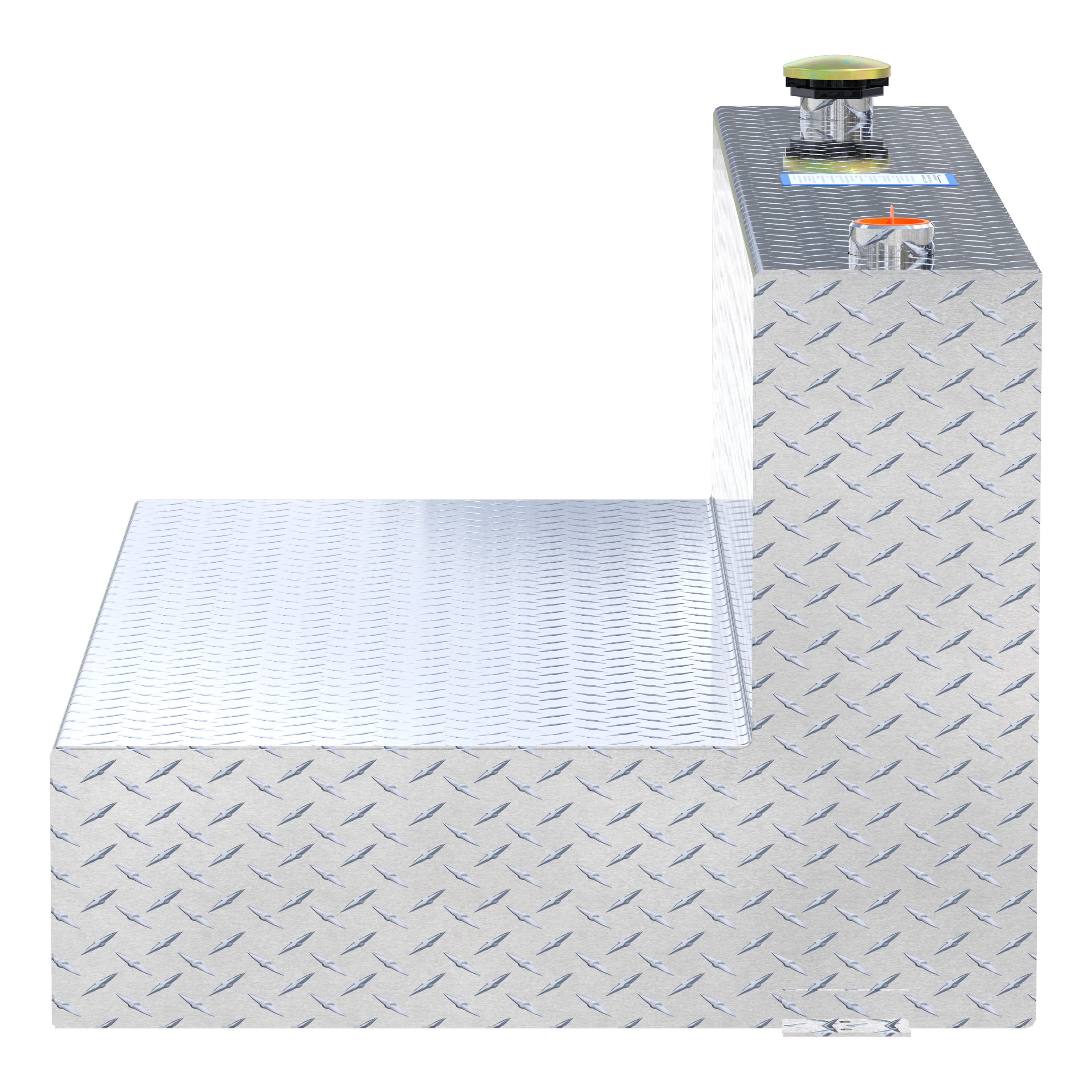 UWS TT-100-L-T-P 100-Gallon L-Shape Bright Aluminum Transfer Tank