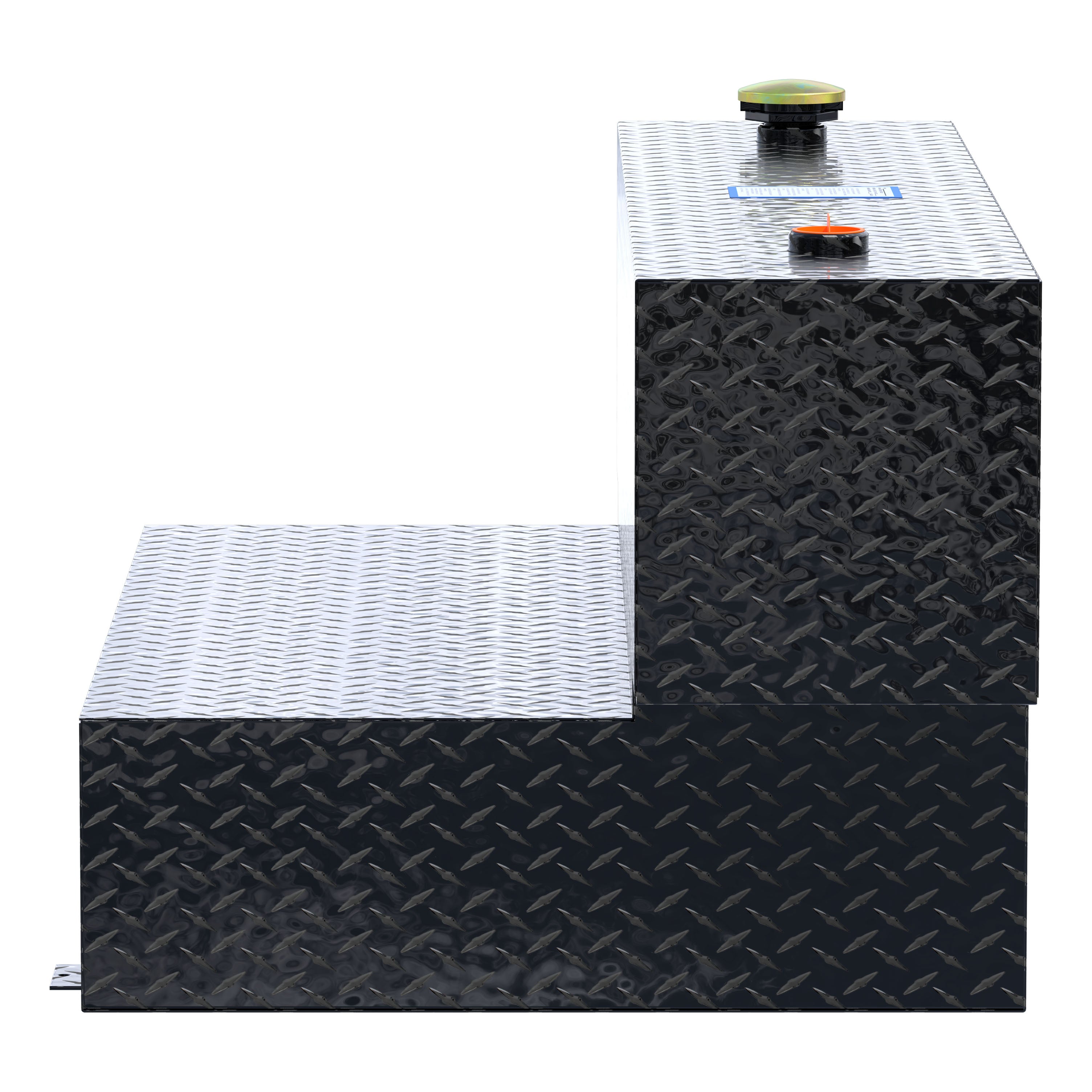 UWS TT-100HH-B Gloss Black Hammerhead-Style 100-Gallon Aluminum L-Shape Transfer Tank