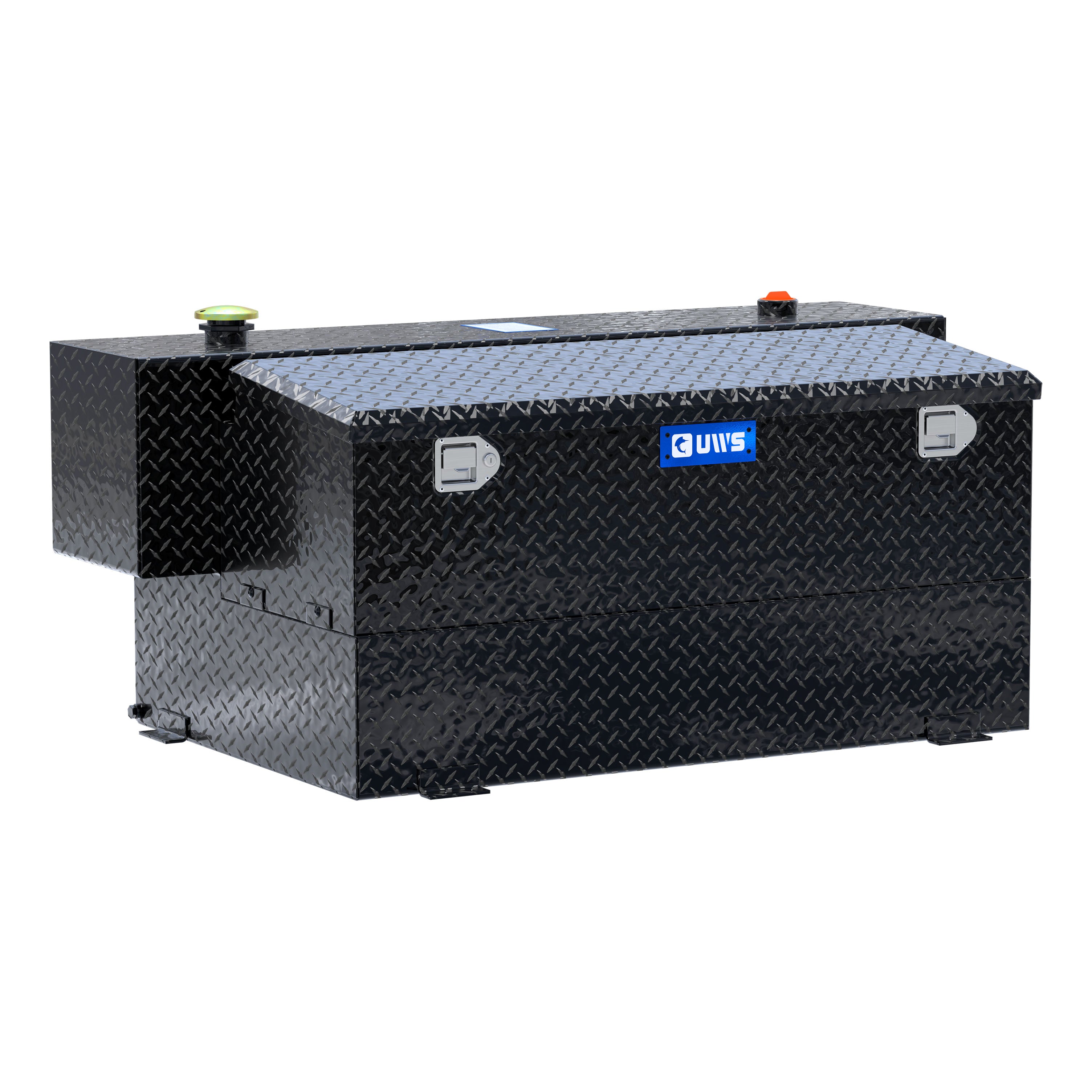 UWS TT-100HH-CB-B Gloss Black Hammerhead-Style 100-Gallon Aluminum Combo Transfer Tank