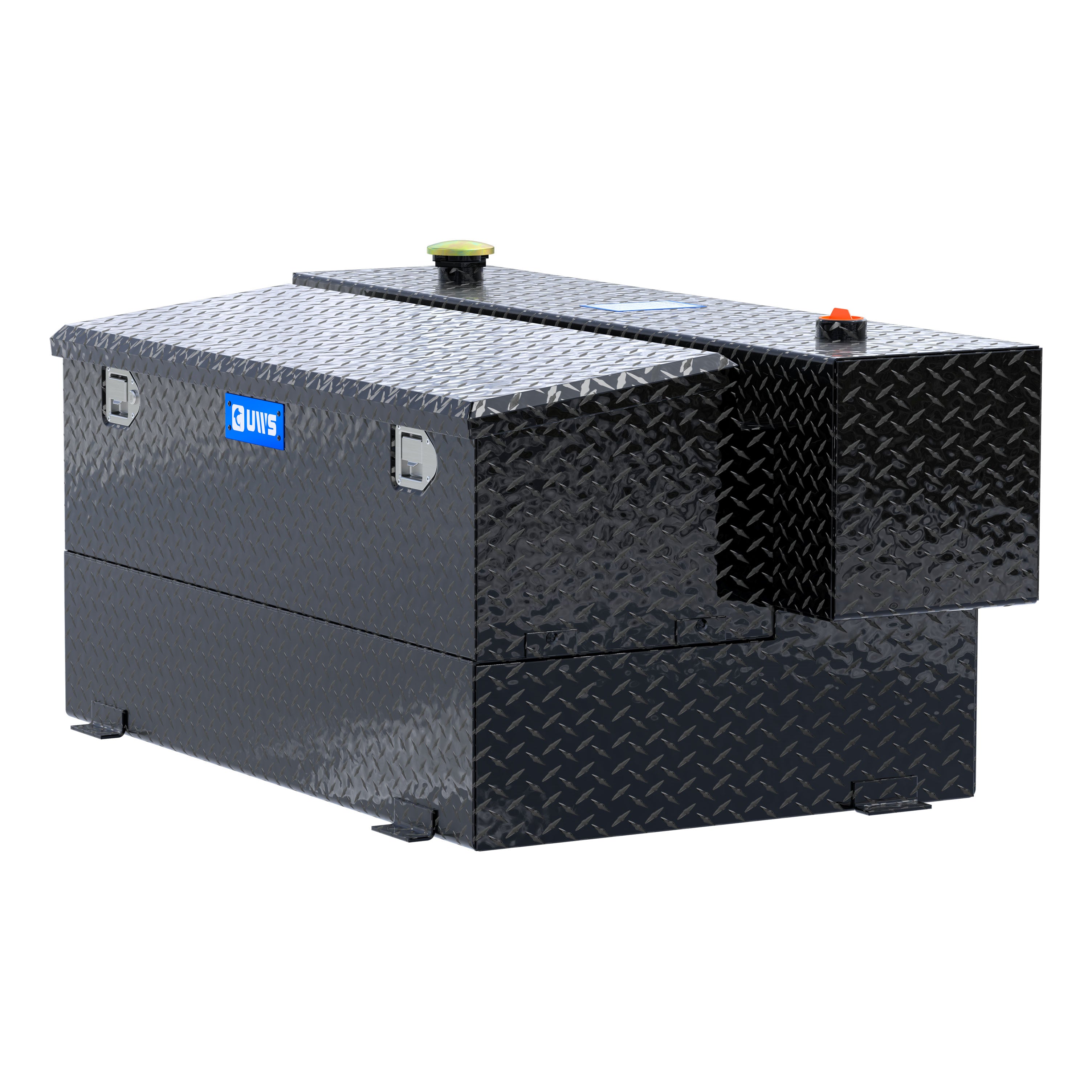 UWS TT-100HH-CB-B Gloss Black Hammerhead-Style 100-Gallon Aluminum Combo Transfer Tank