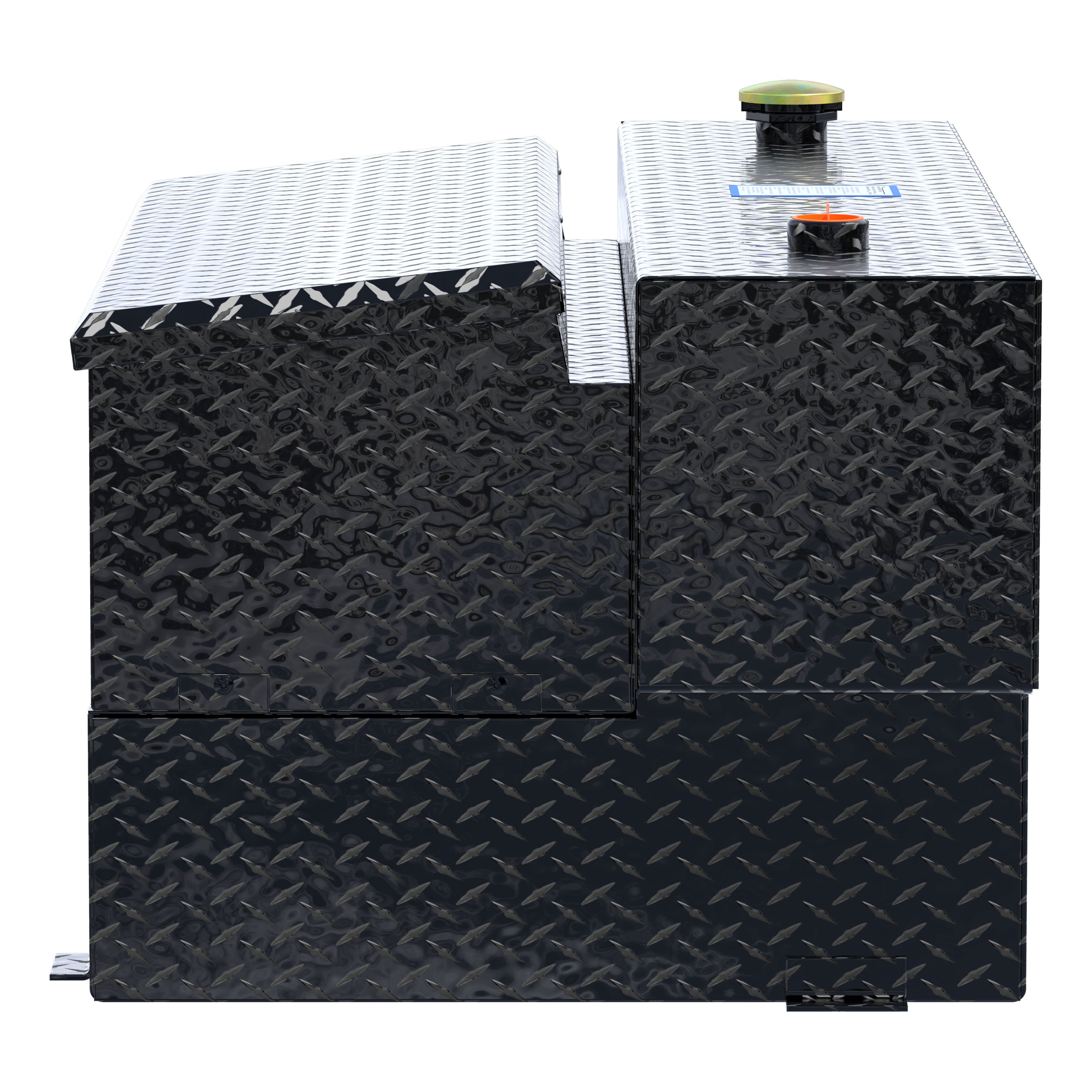 UWS TT-100HH-CB-B Gloss Black Hammerhead-Style 100-Gallon Aluminum Combo Transfer Tank