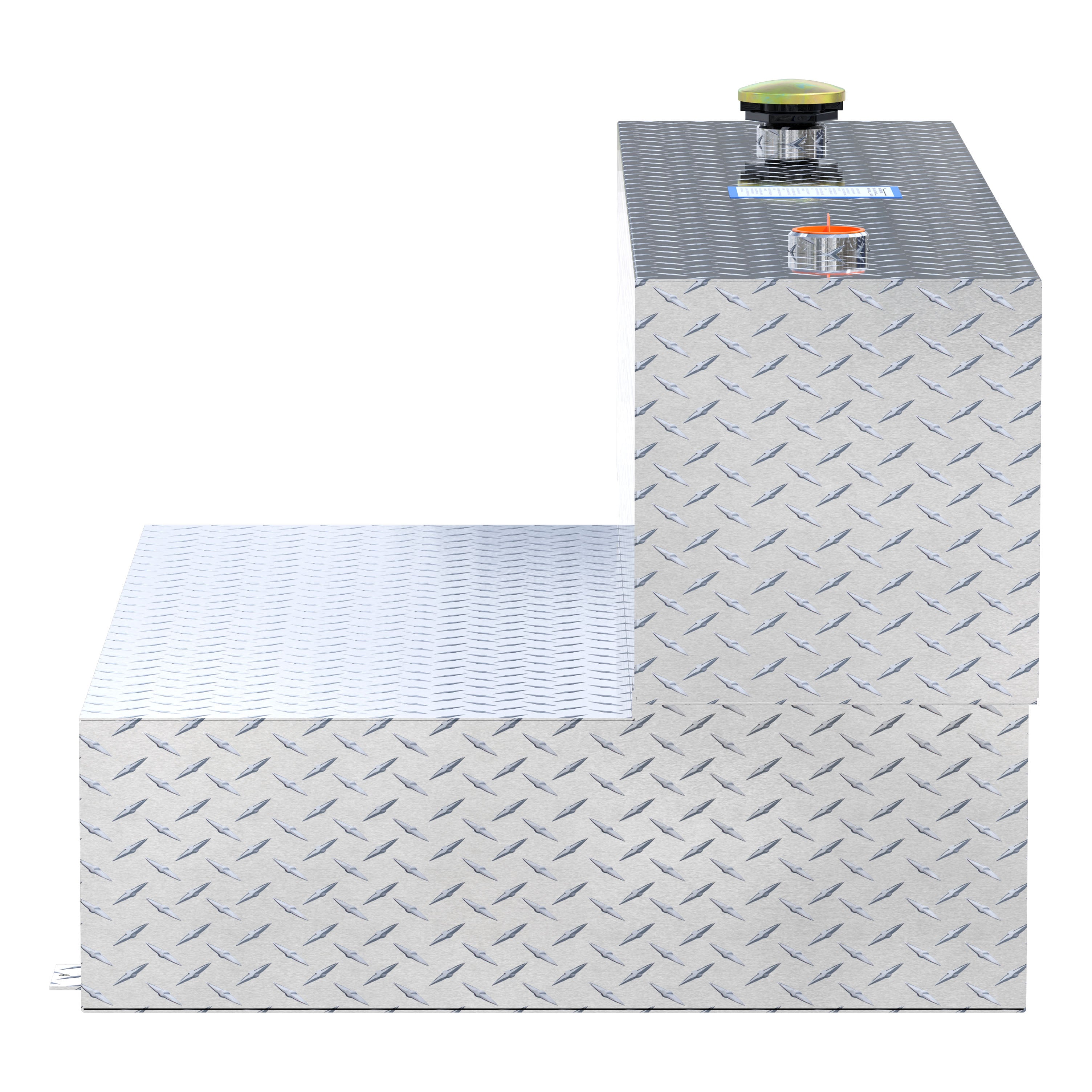 UWS TT-100HH Hammerhead-Style 100-Gallon Bright Aluminum L-Shape Transfer Tank