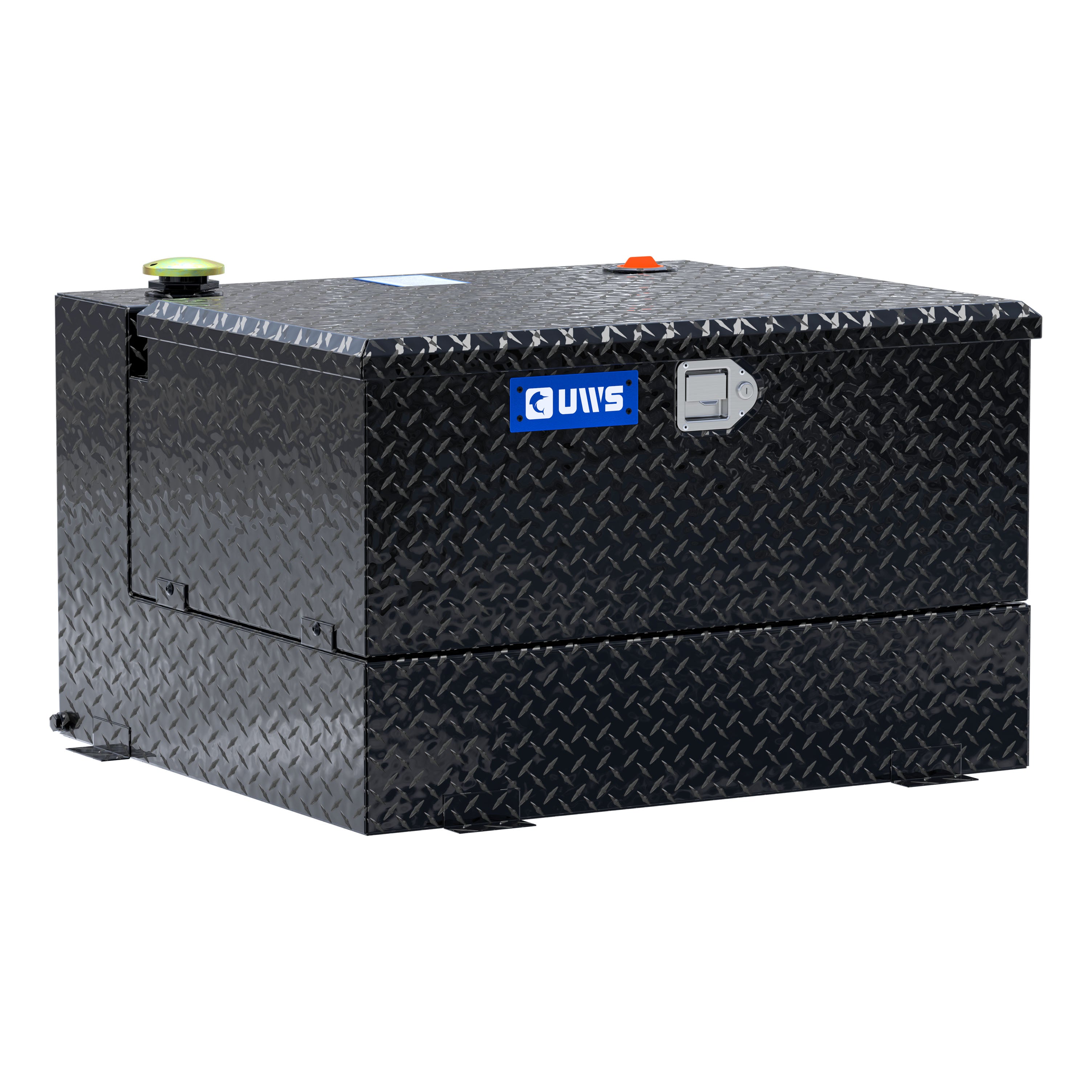 UWS TT-50-COMBO-BLK Gloss Black 50-Gallon Combo Aluminum Transfer Tank