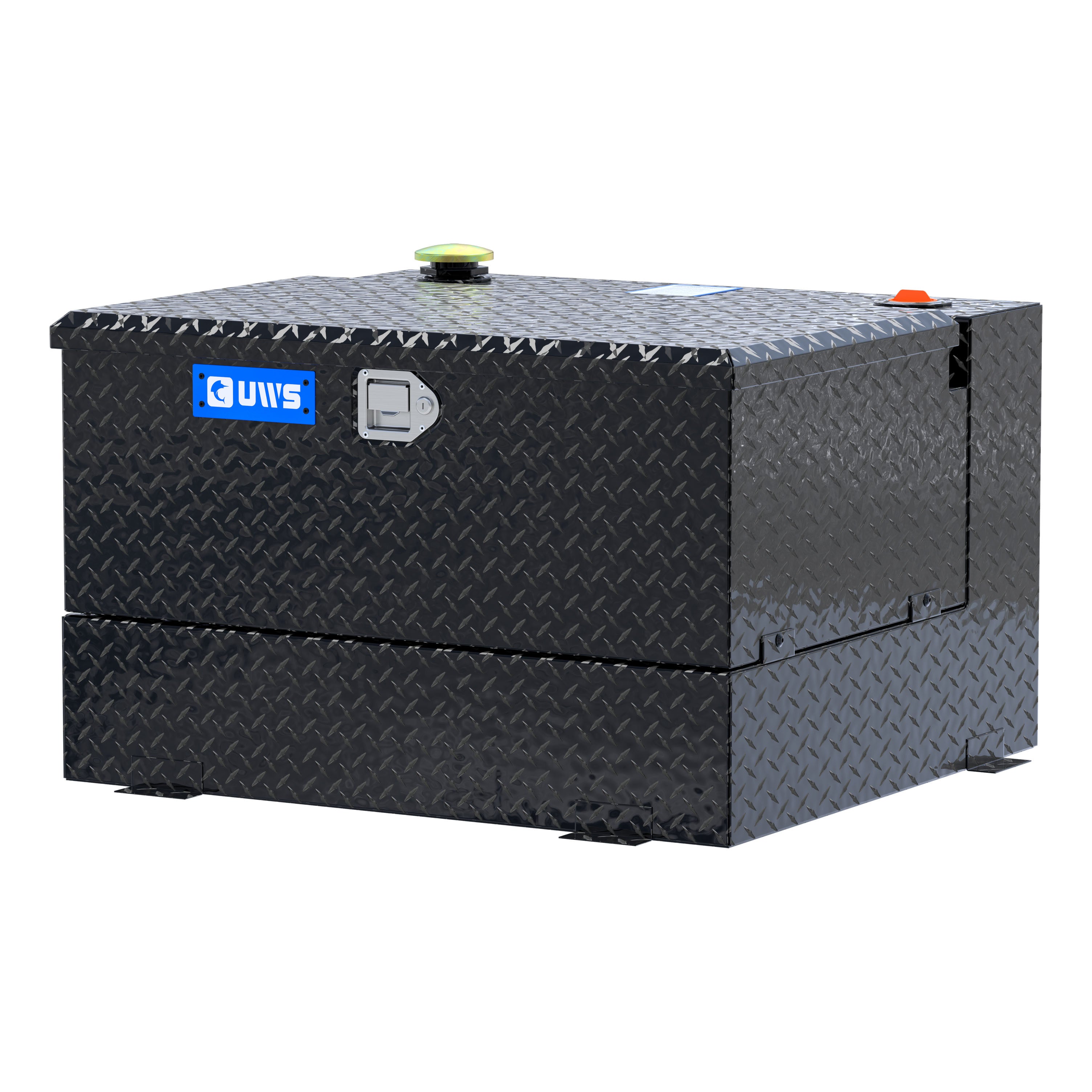 UWS TT-50-COMBO-BLK Gloss Black 50-Gallon Combo Aluminum Transfer Tank
