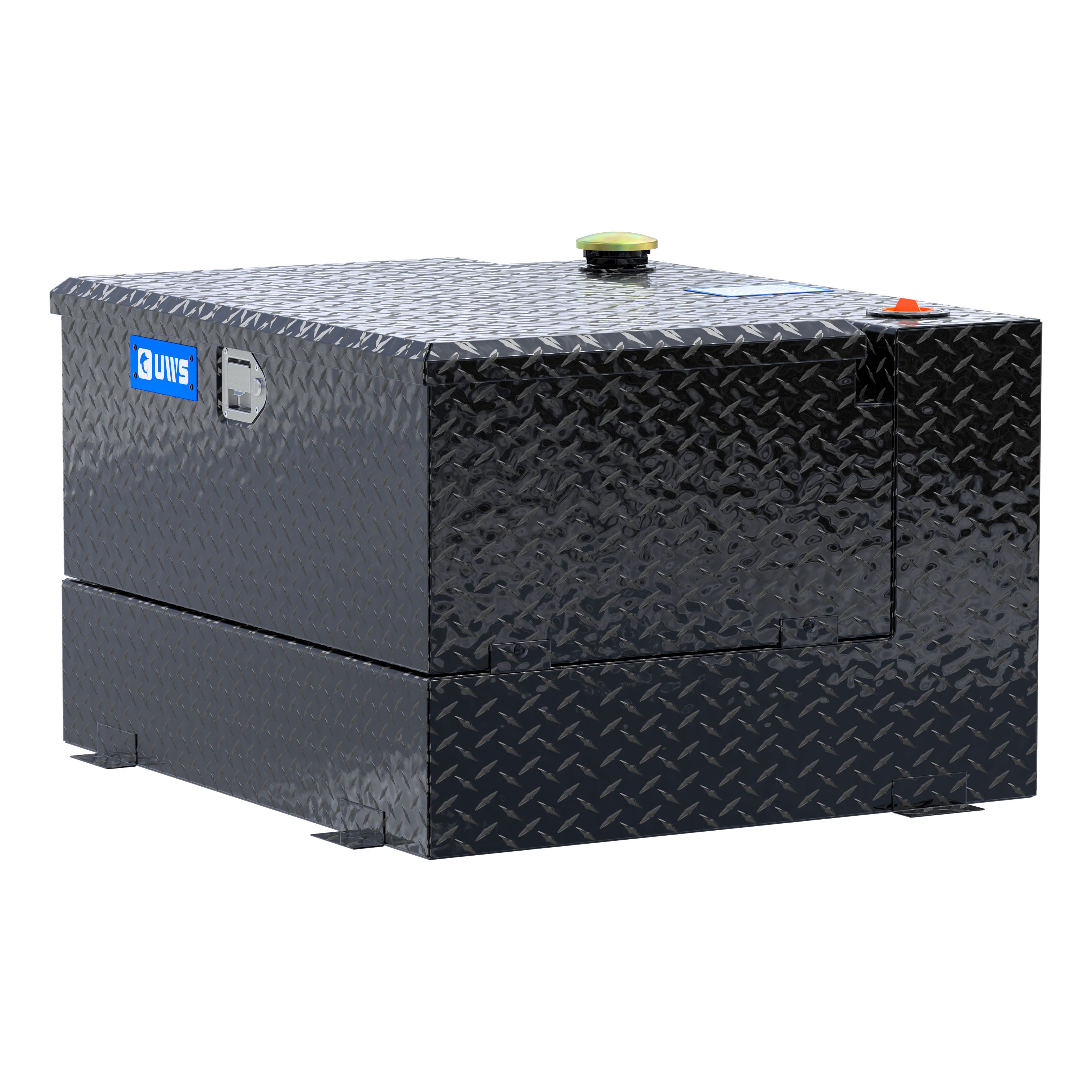 UWS TT-50-COMBO-BLK Gloss Black 50-Gallon Combo Aluminum Transfer Tank
