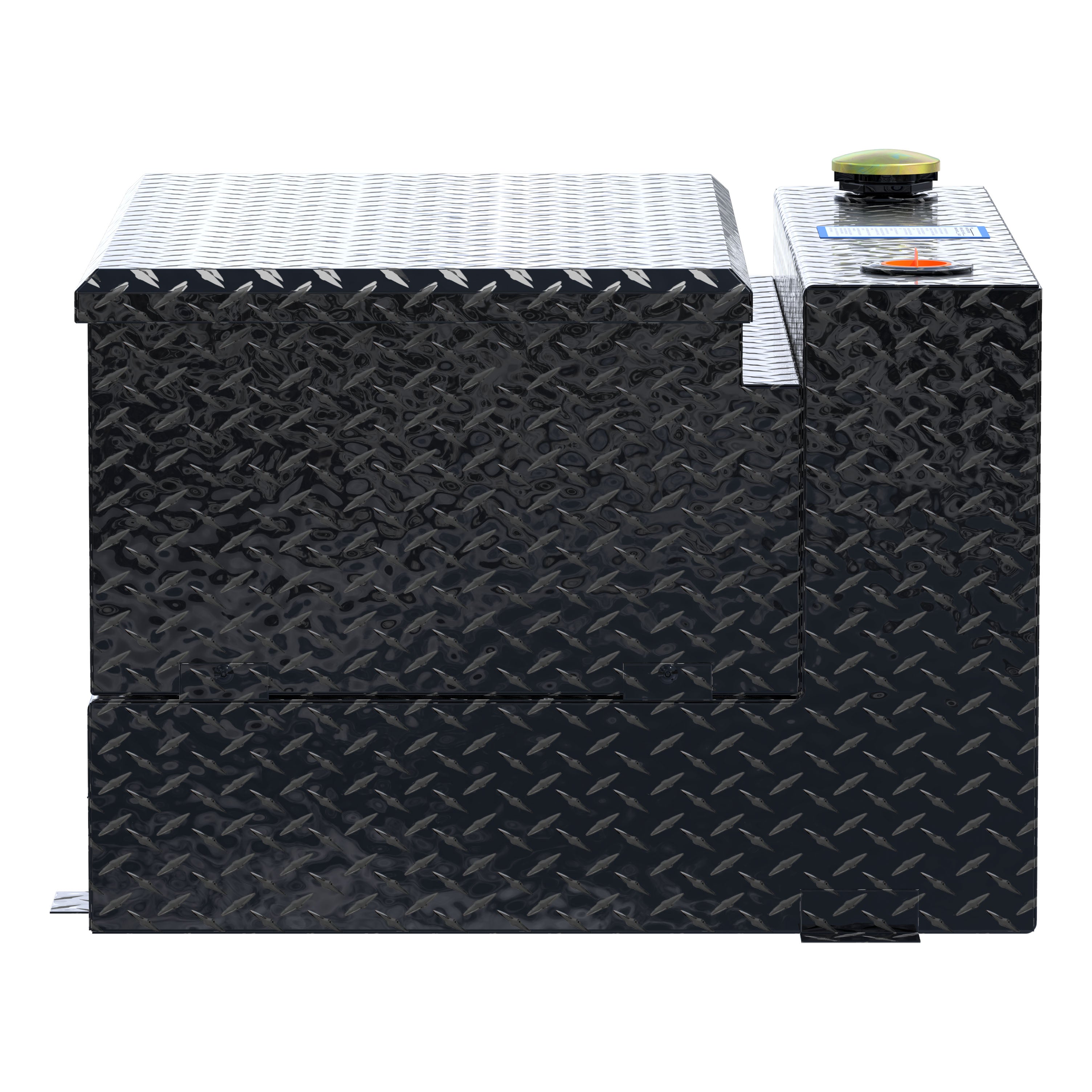 UWS TT-50-COMBO-BLK Gloss Black 50-Gallon Combo Aluminum Transfer Tank