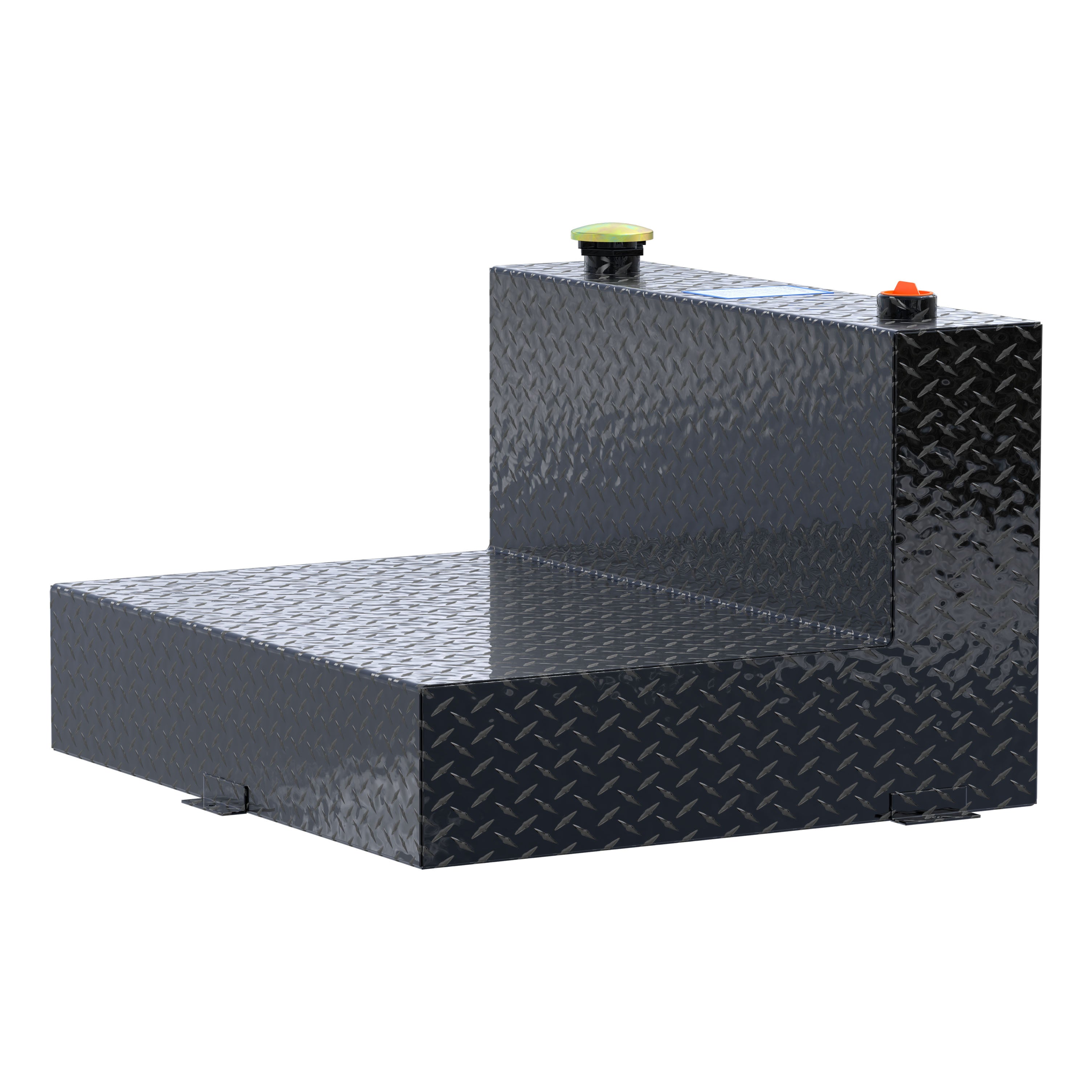 UWS TT-50-L-T-P-BLK Gloss Black 50-Gallon L-Shape Aluminum Transfer Tank