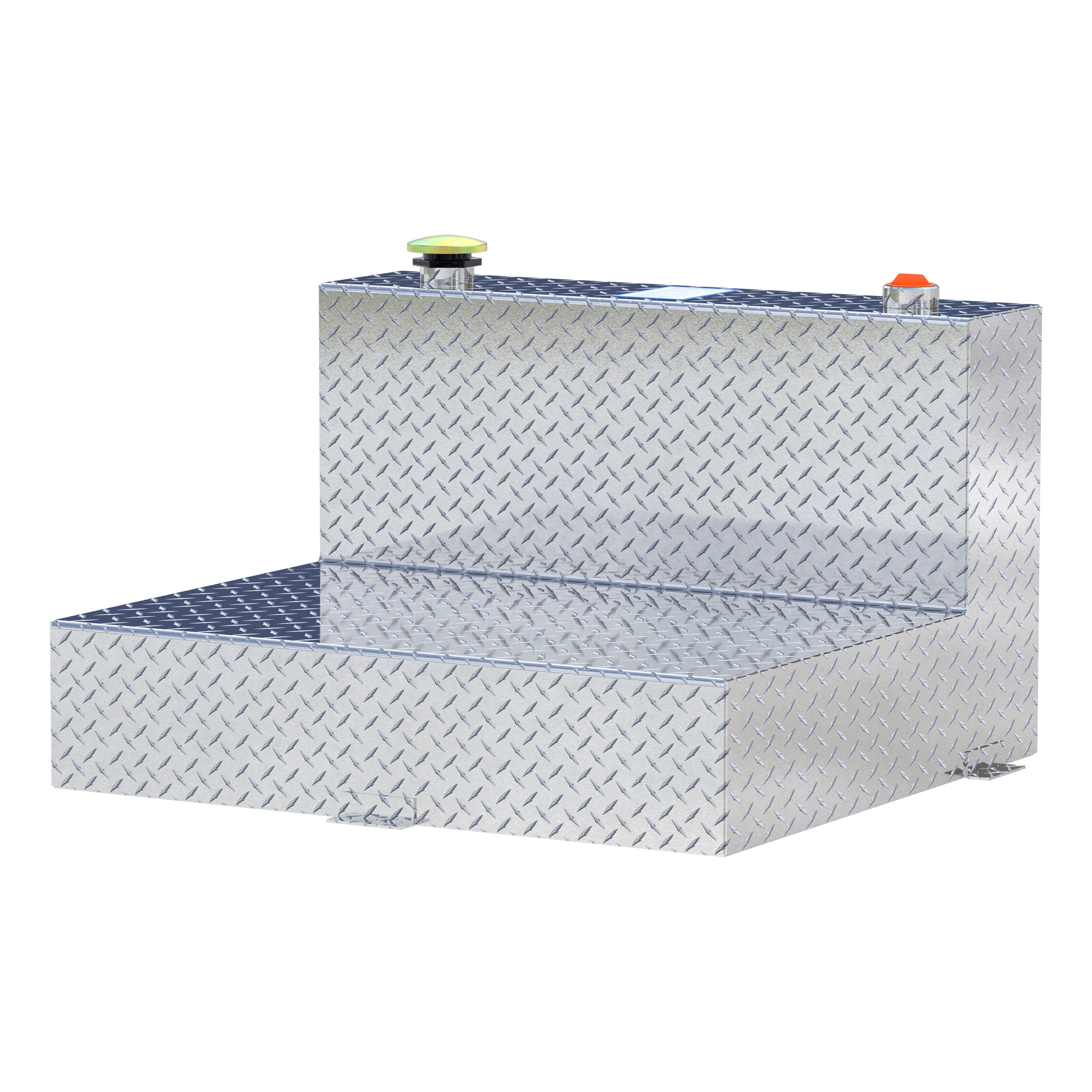 UWS TT-50-L-T-P 50-Gallon L-Shape Bright Aluminum Transfer Tank