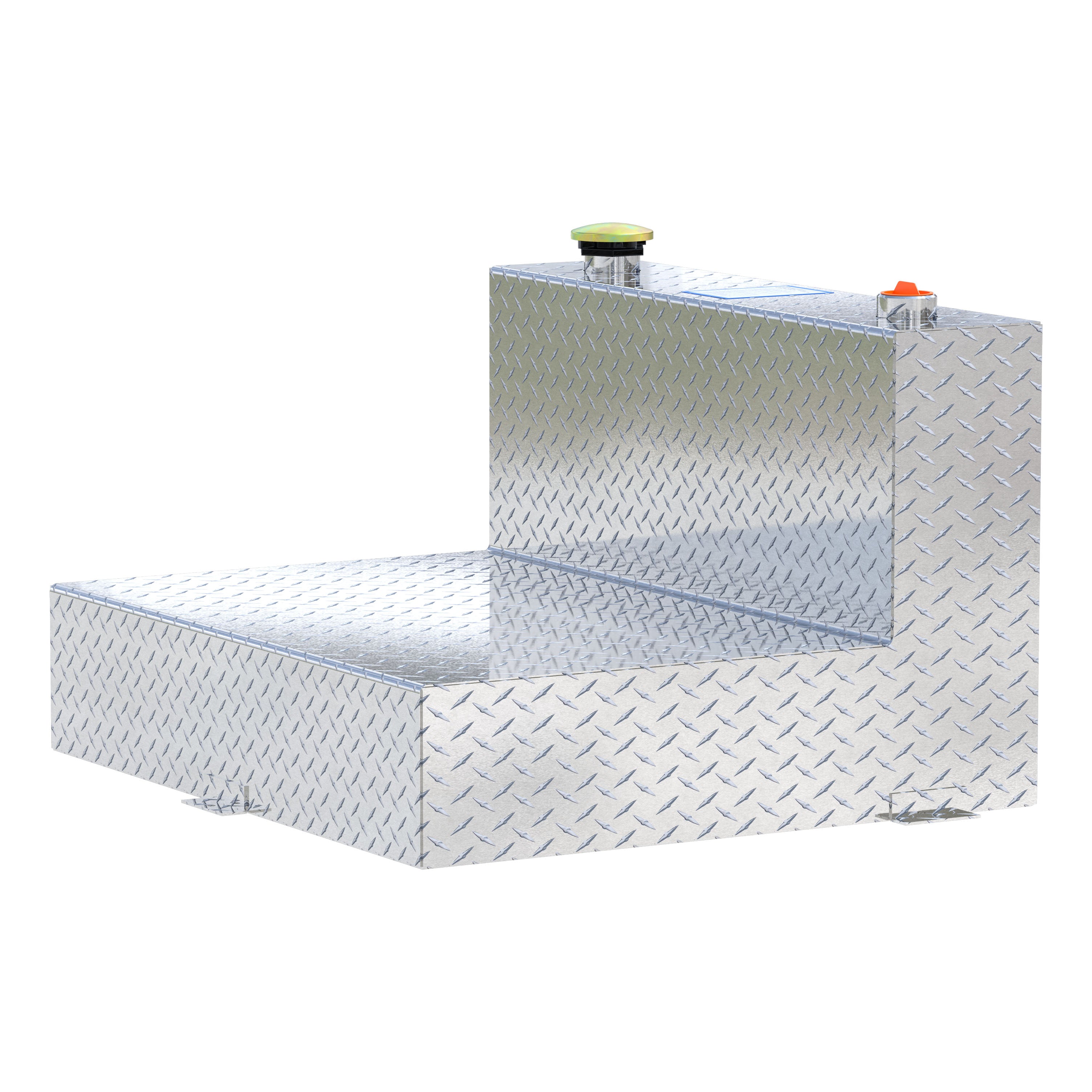 UWS TT-50-L-T-P 50-Gallon L-Shape Bright Aluminum Transfer Tank