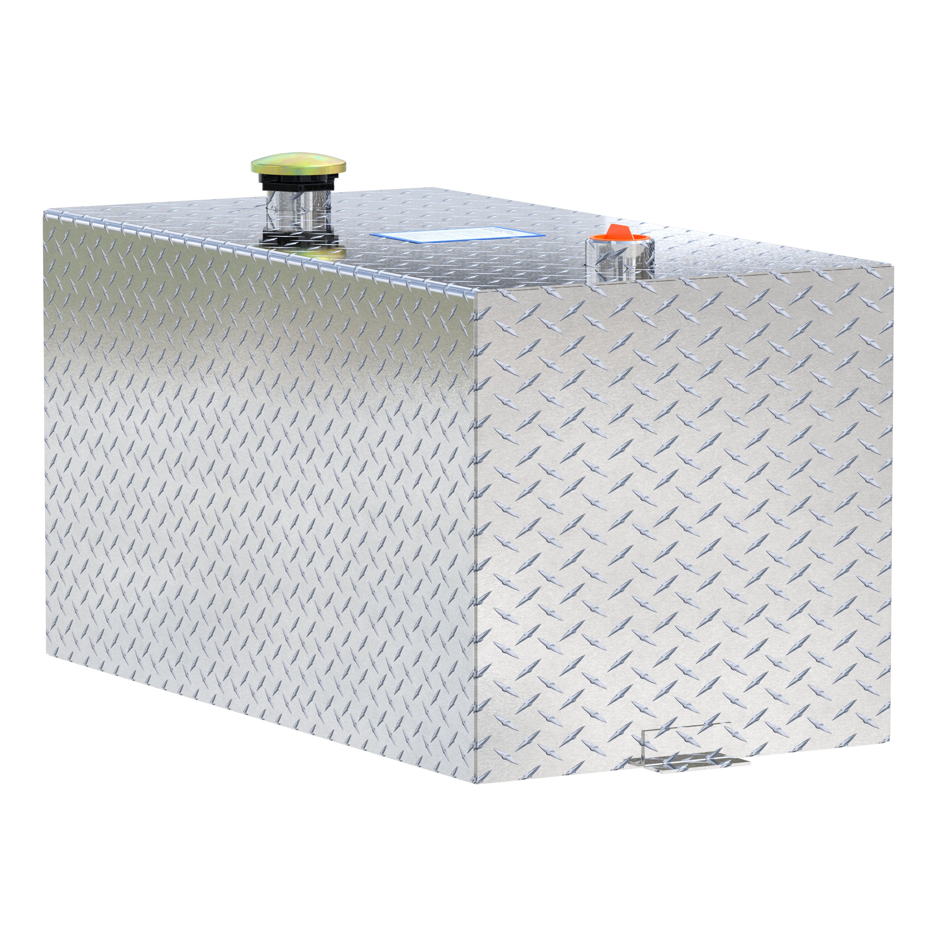 UWS TT-50-R-T-P 50-Gallon Rectangle Bright Aluminum Transfer Tank