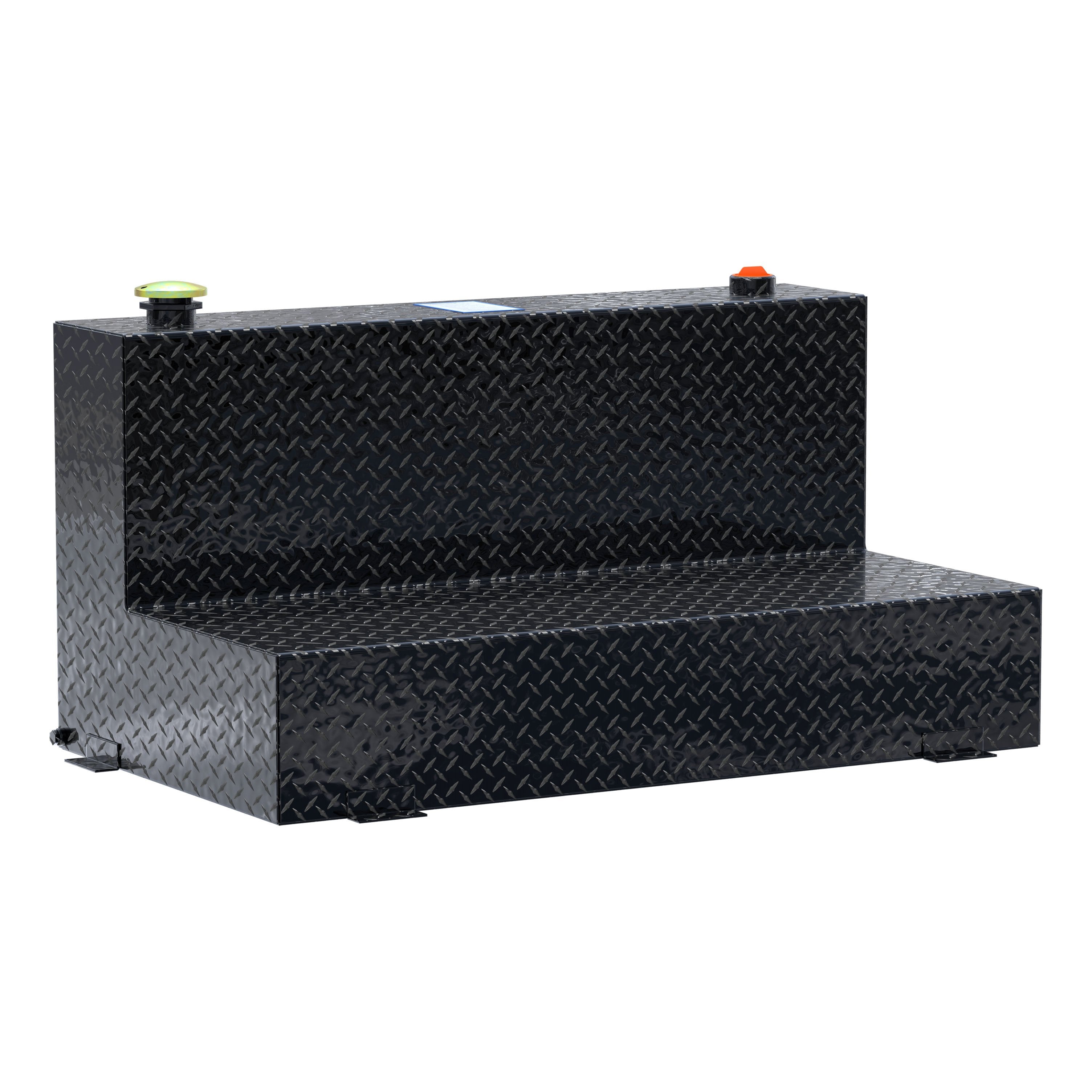 UWS TT-75-L-T-P-BLK Gloss Black 75-Gallon L-Shape Aluminum Transfer Tank