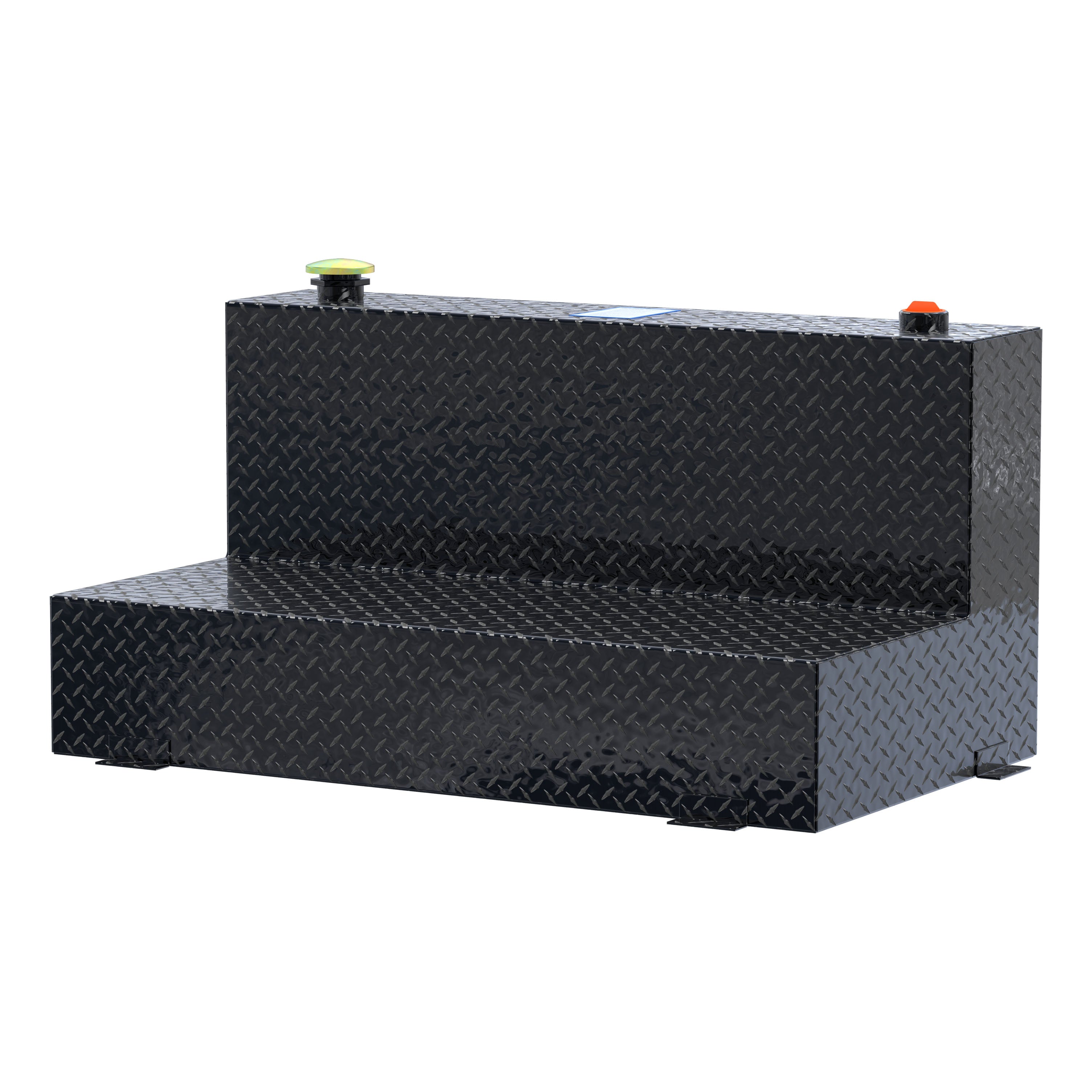UWS TT-75-L-T-P-BLK Gloss Black 75-Gallon L-Shape Aluminum Transfer Tank