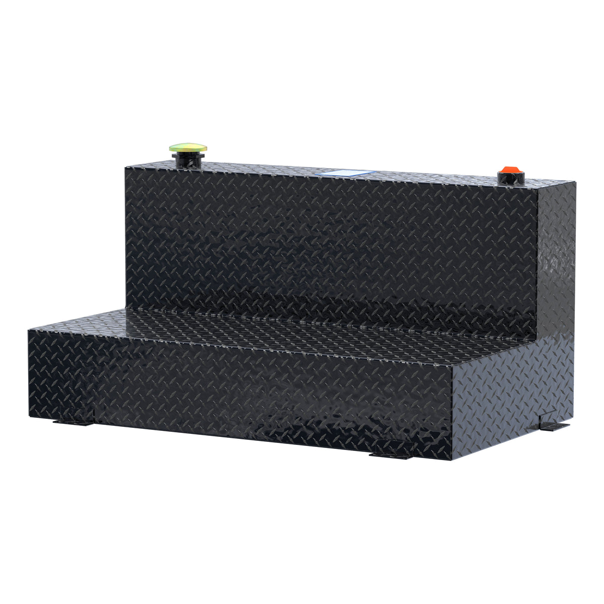 UWS TT-75-L-T-P-BLK Gloss Black 75-Gallon L-Shape Aluminum Transfer Tank