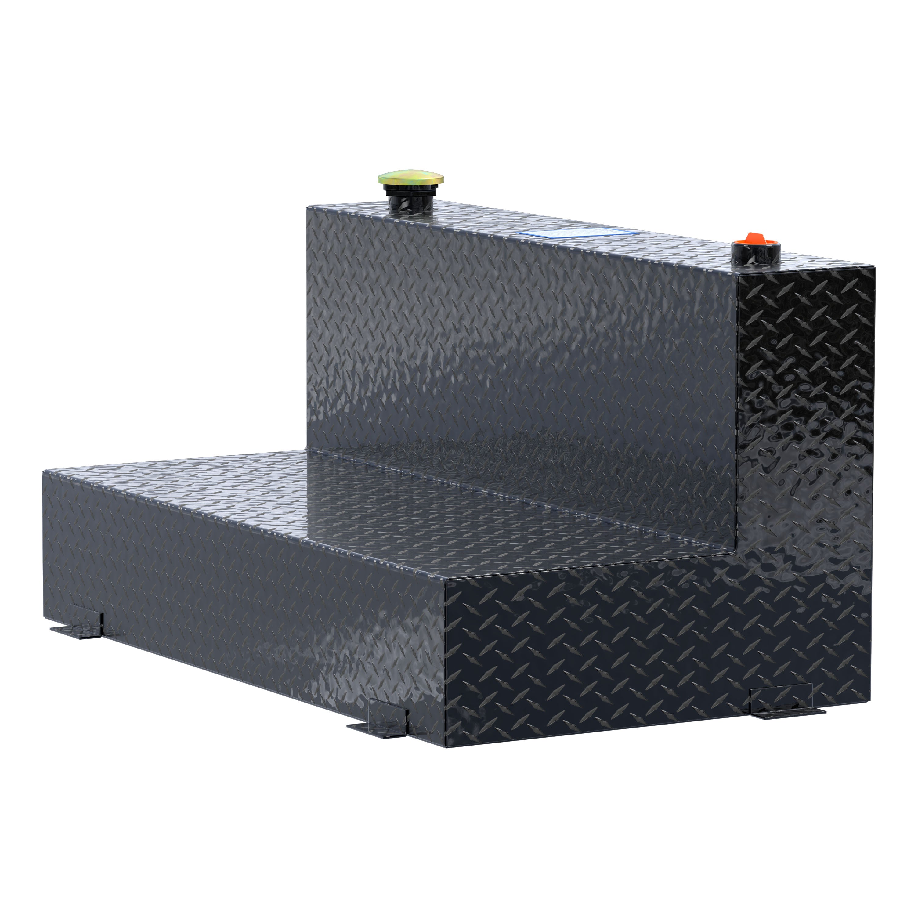 UWS TT-75-L-T-P-BLK Gloss Black 75-Gallon L-Shape Aluminum Transfer Tank