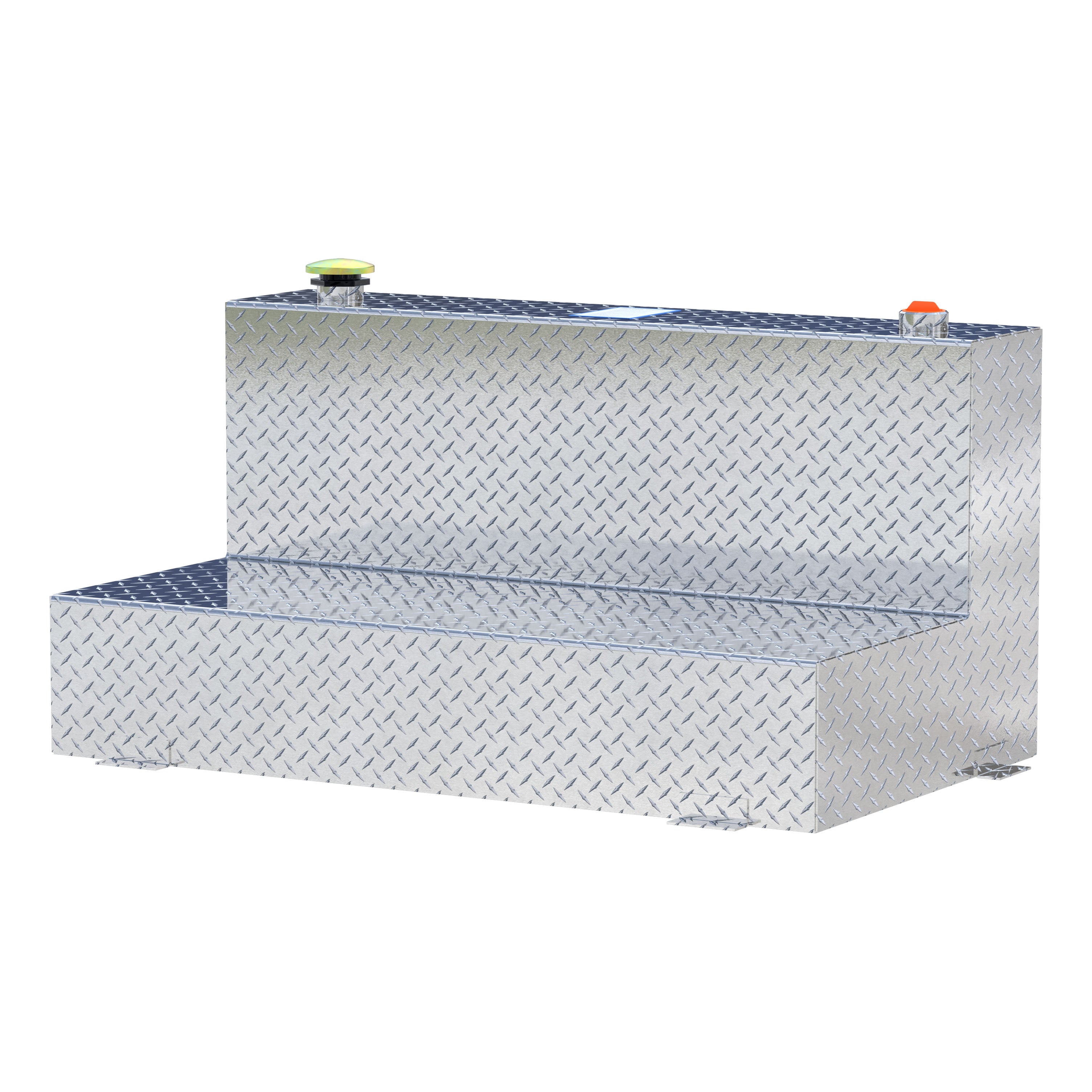 UWS TT-75-L-T-P 75-Gallon L-Shape Bright Aluminum Transfer Tank