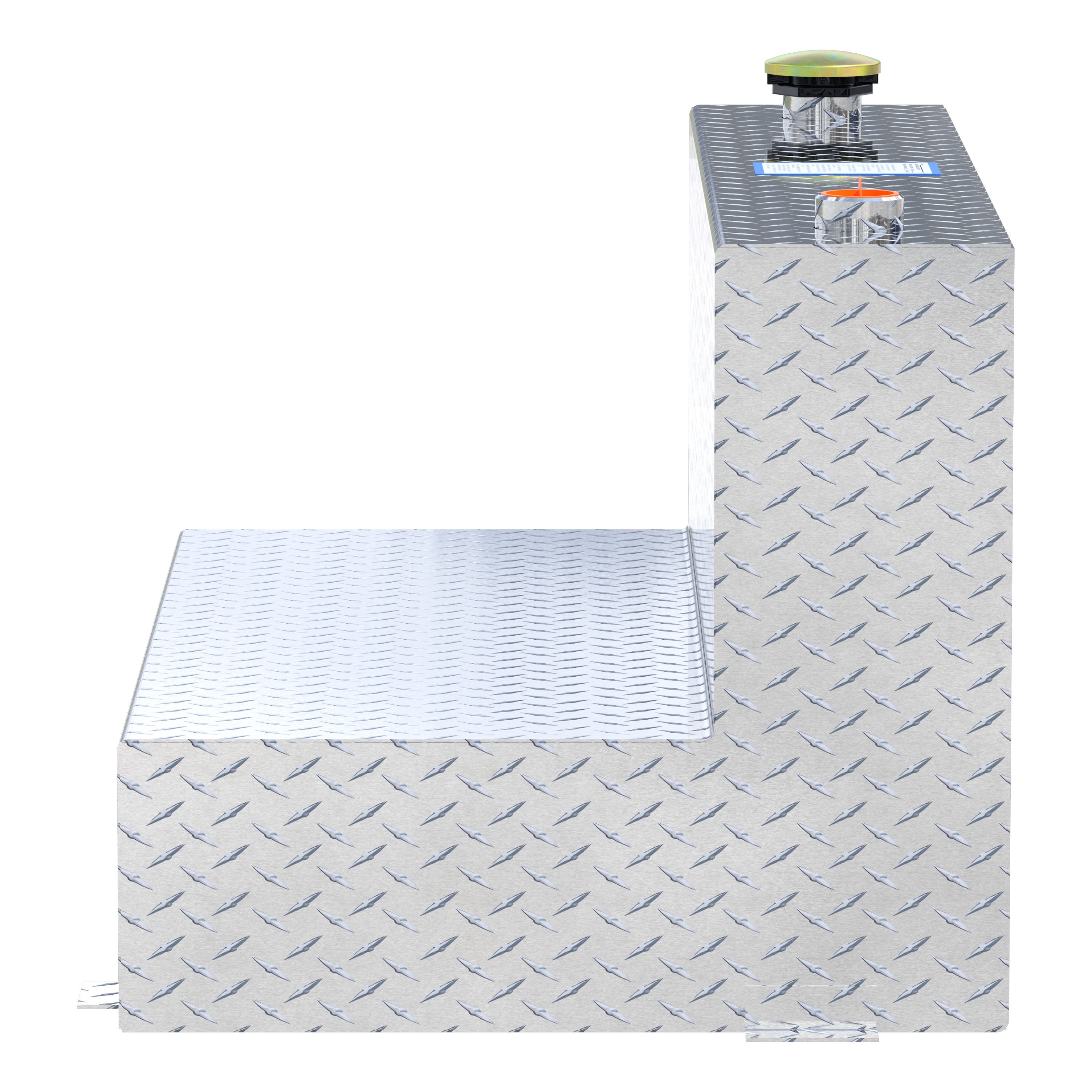 UWS TT-75-L-T-P 75-Gallon L-Shape Bright Aluminum Transfer Tank